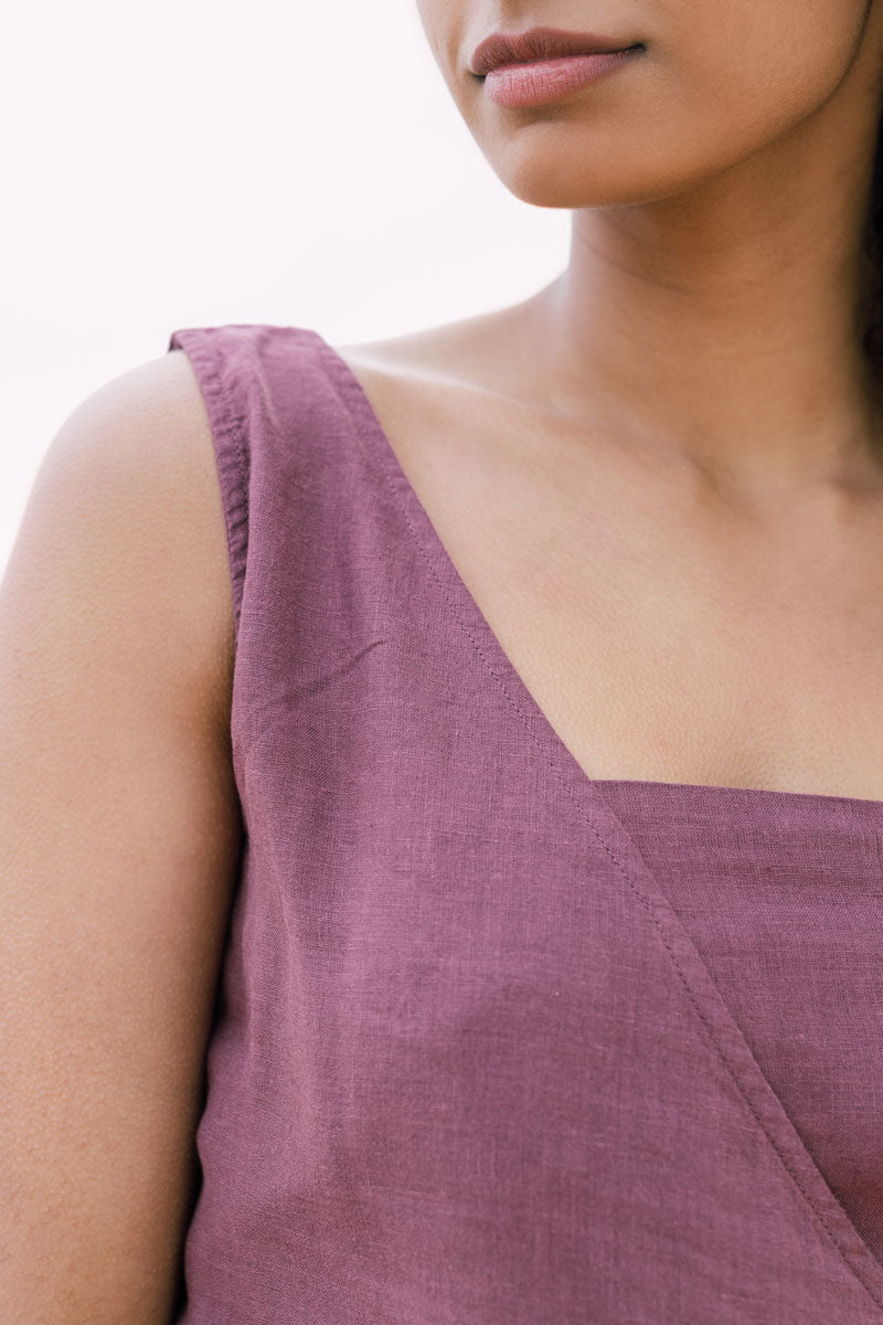 2 piece one shoulder dress - Chi Linen