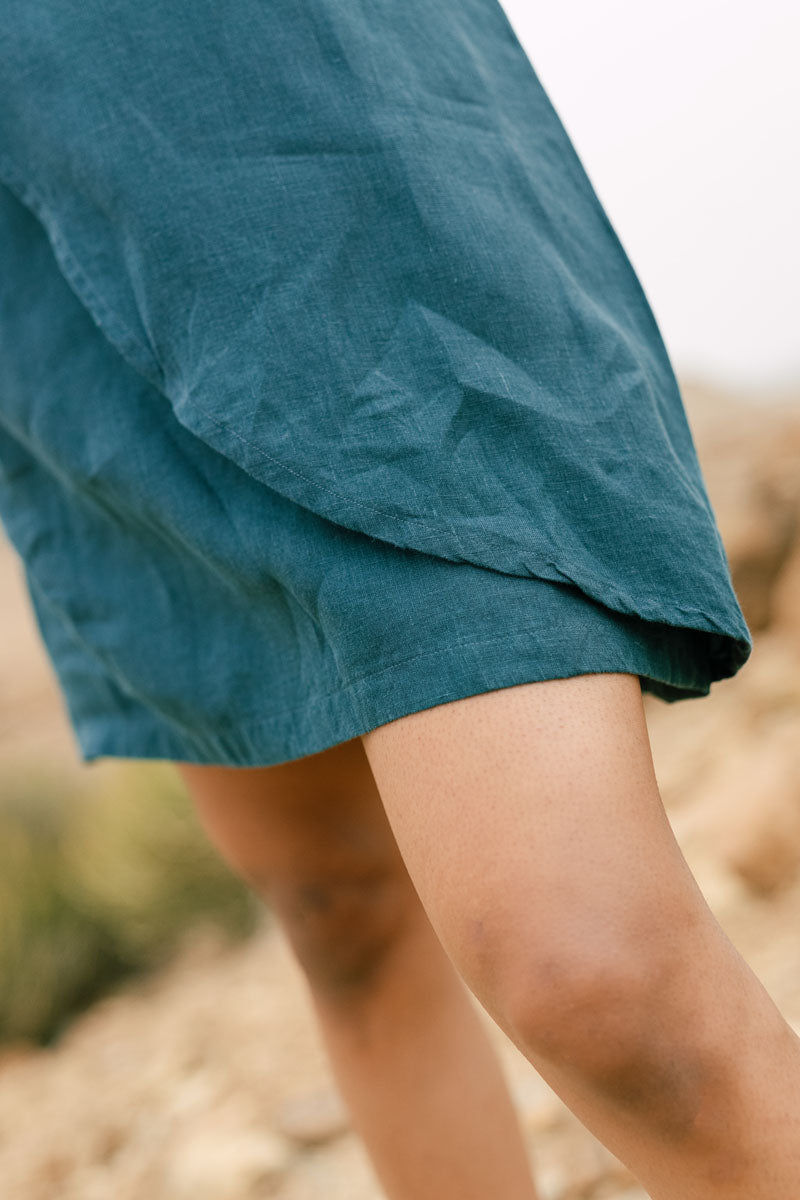 Braided Strap Dress - Chi Linen