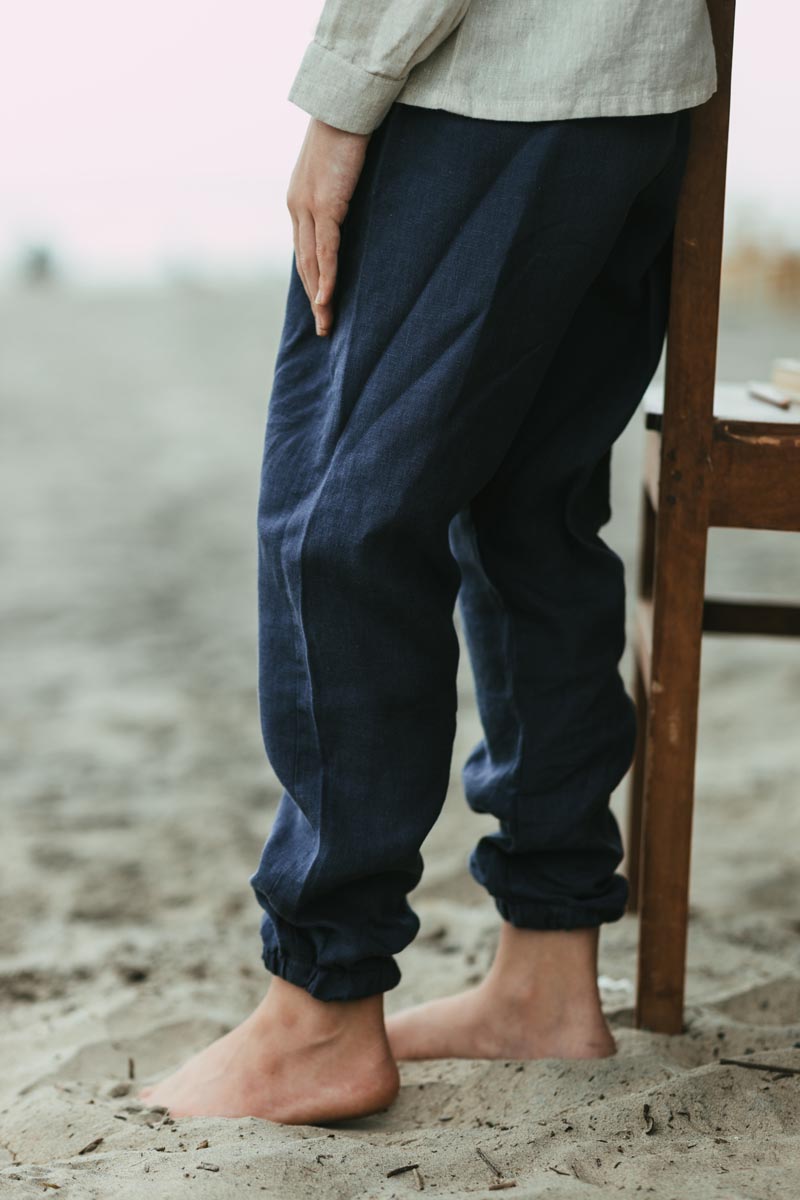 Linen Joggers For Him - Chi Linen