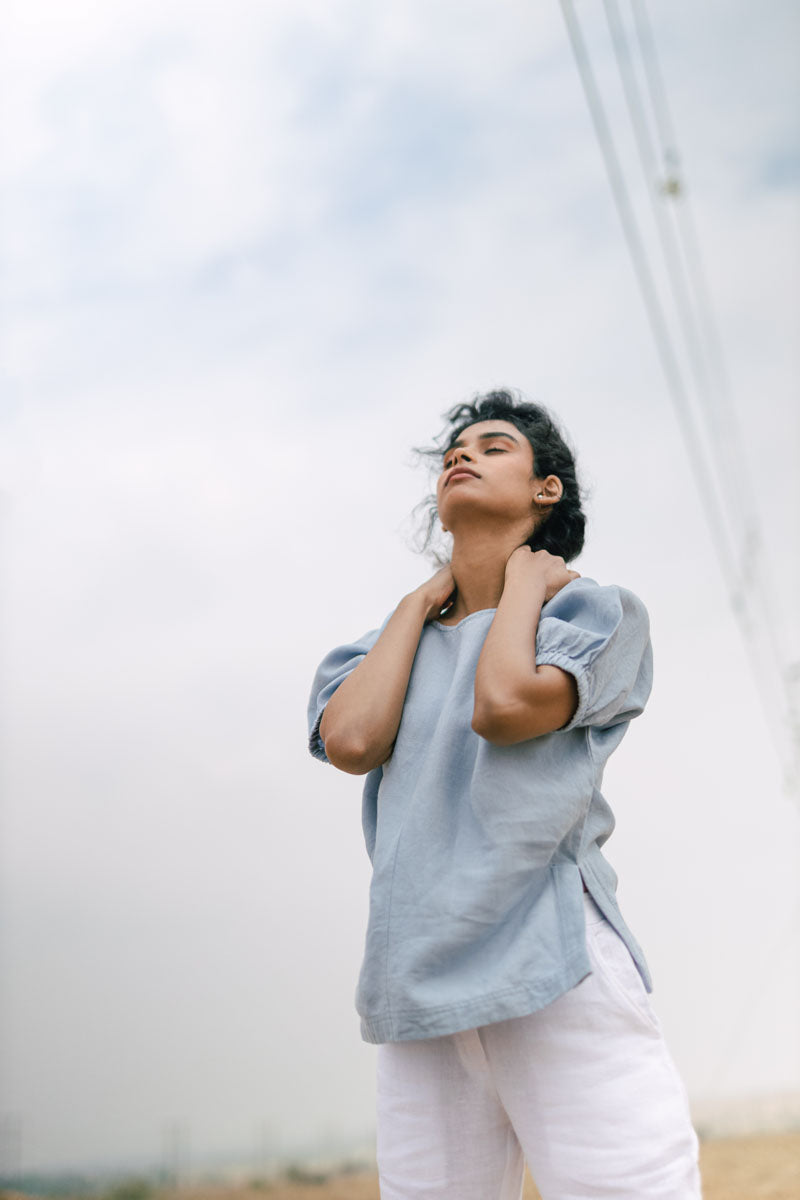 Drop shoulder top - Chi Linen
