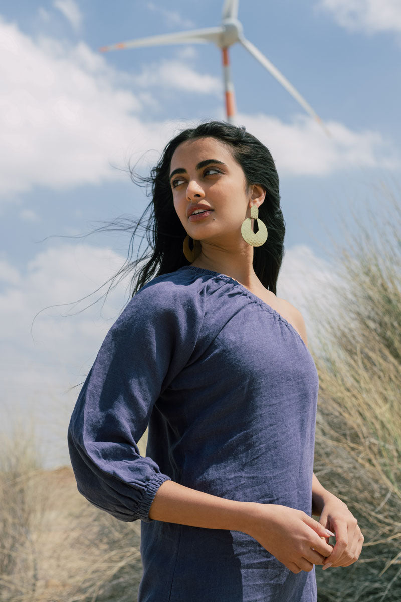 Classic one shoulder dress - Chi Linen