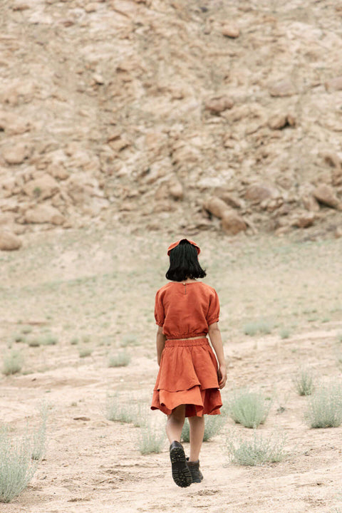 2 Layer play skirt and crop top set - Chi Linen