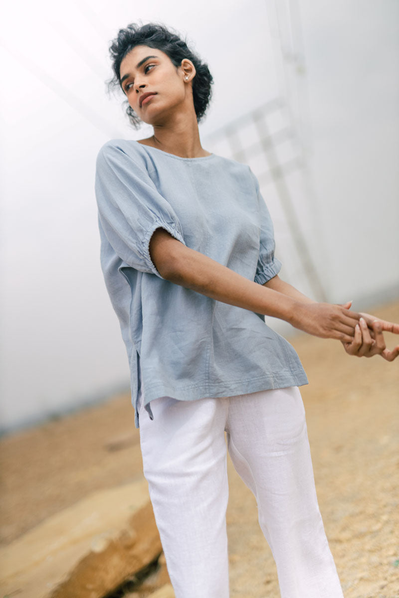 Drop shoulder top - Chi Linen