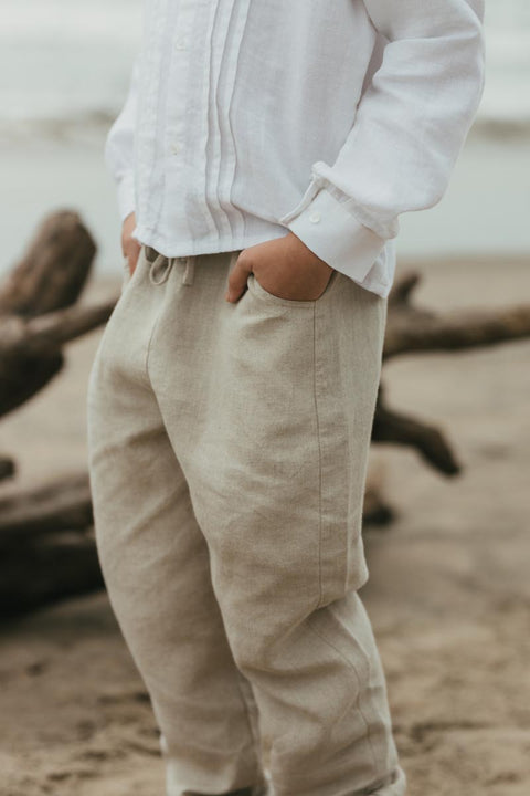 Linen Joggers For Him - Chi Linen