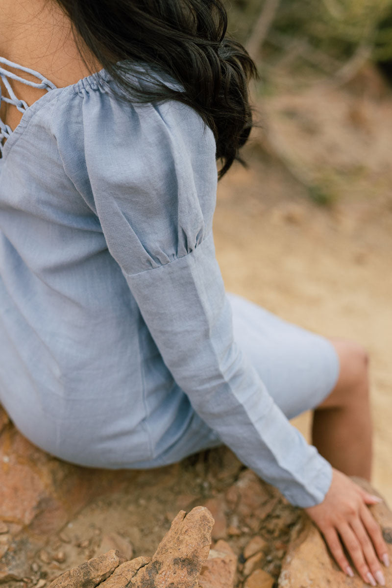 Princess sleeve Dress - Chi Linen
