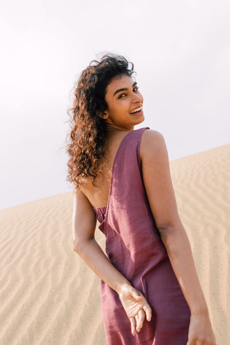 2 piece one shoulder dress - Chi Linen