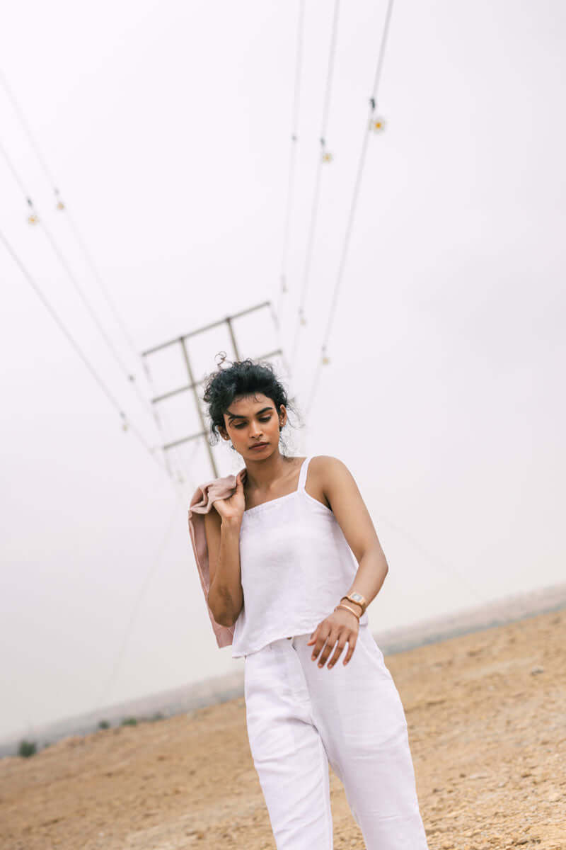 linen Cardigan 3 piece set - Chi Linen