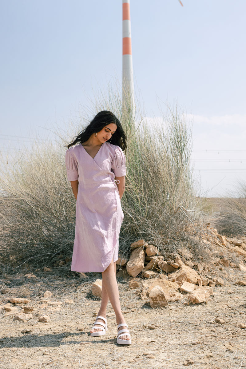 Wrap around dress - Chi Linen