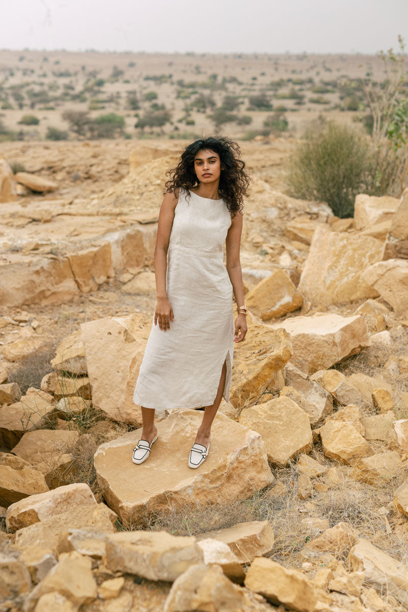Strappy back shift Dress - Chi Linen