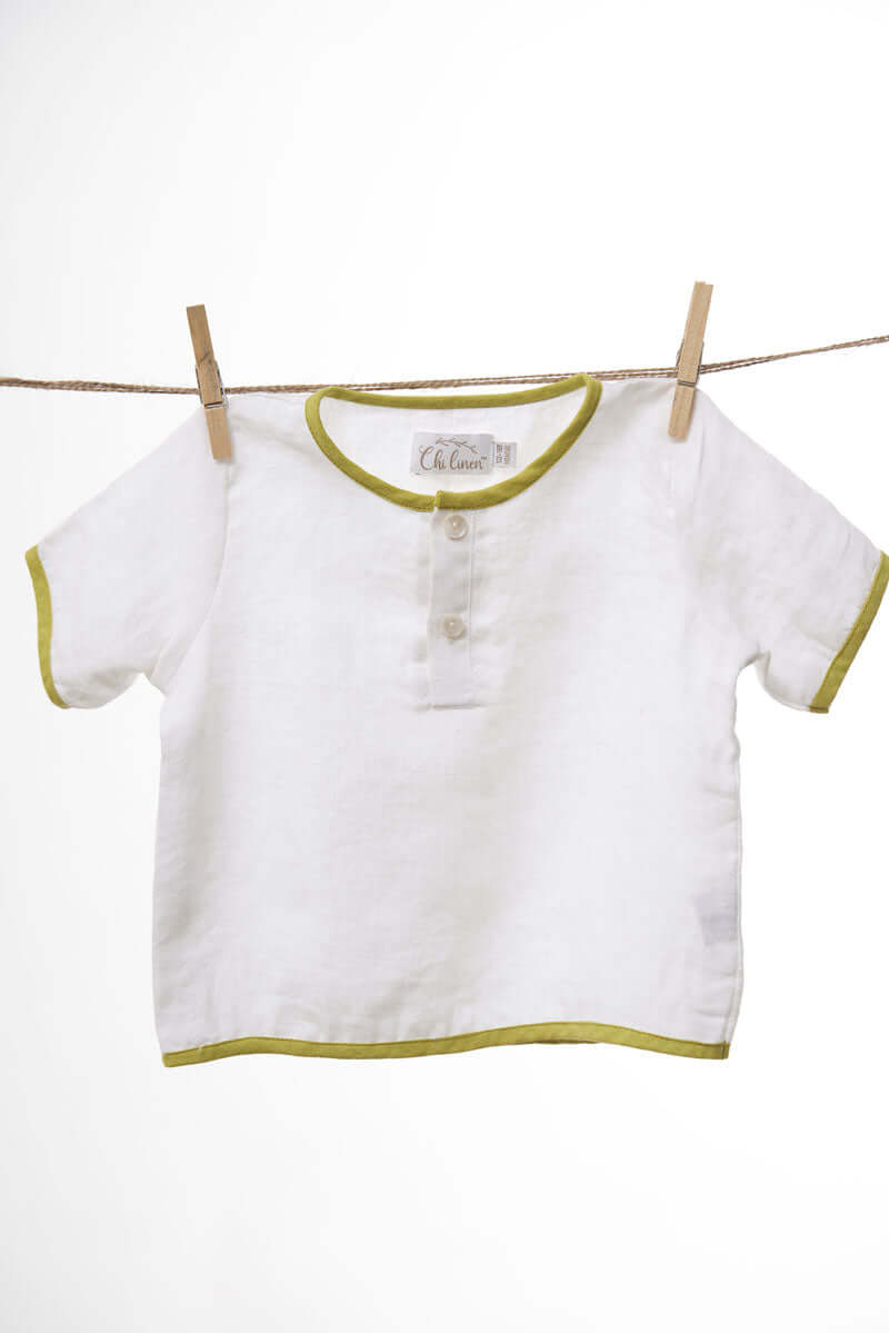 Drawstring Shorts & Shirt Set - Chi Linen