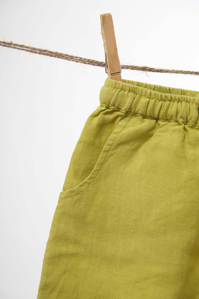 Drawstring Shorts & Shirt Set - Chi Linen
