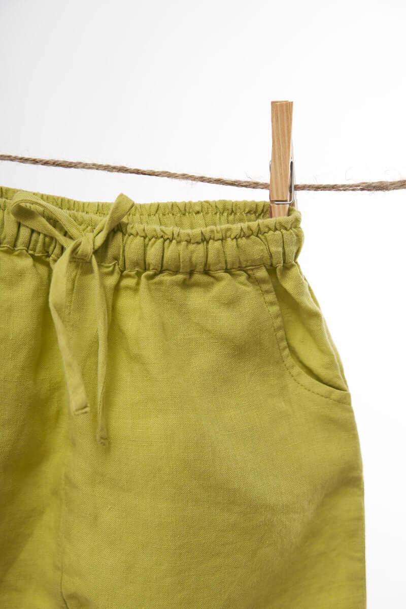 Drawstring Shorts & Shirt Set - Chi Linen