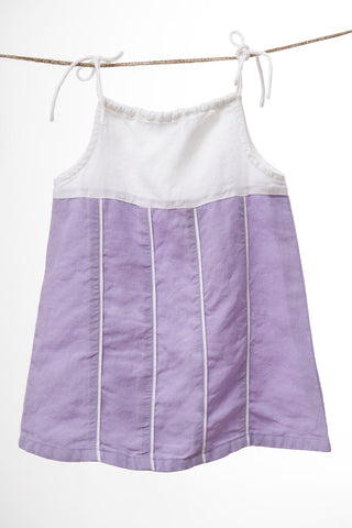 Vertical Stripe Frock - Chi Linen