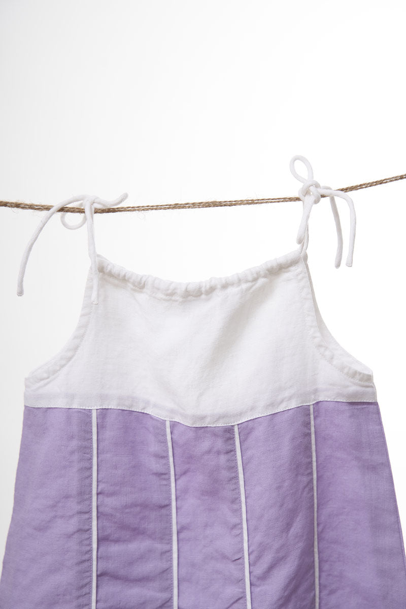 Vertical Stripe Frock - Chi Linen