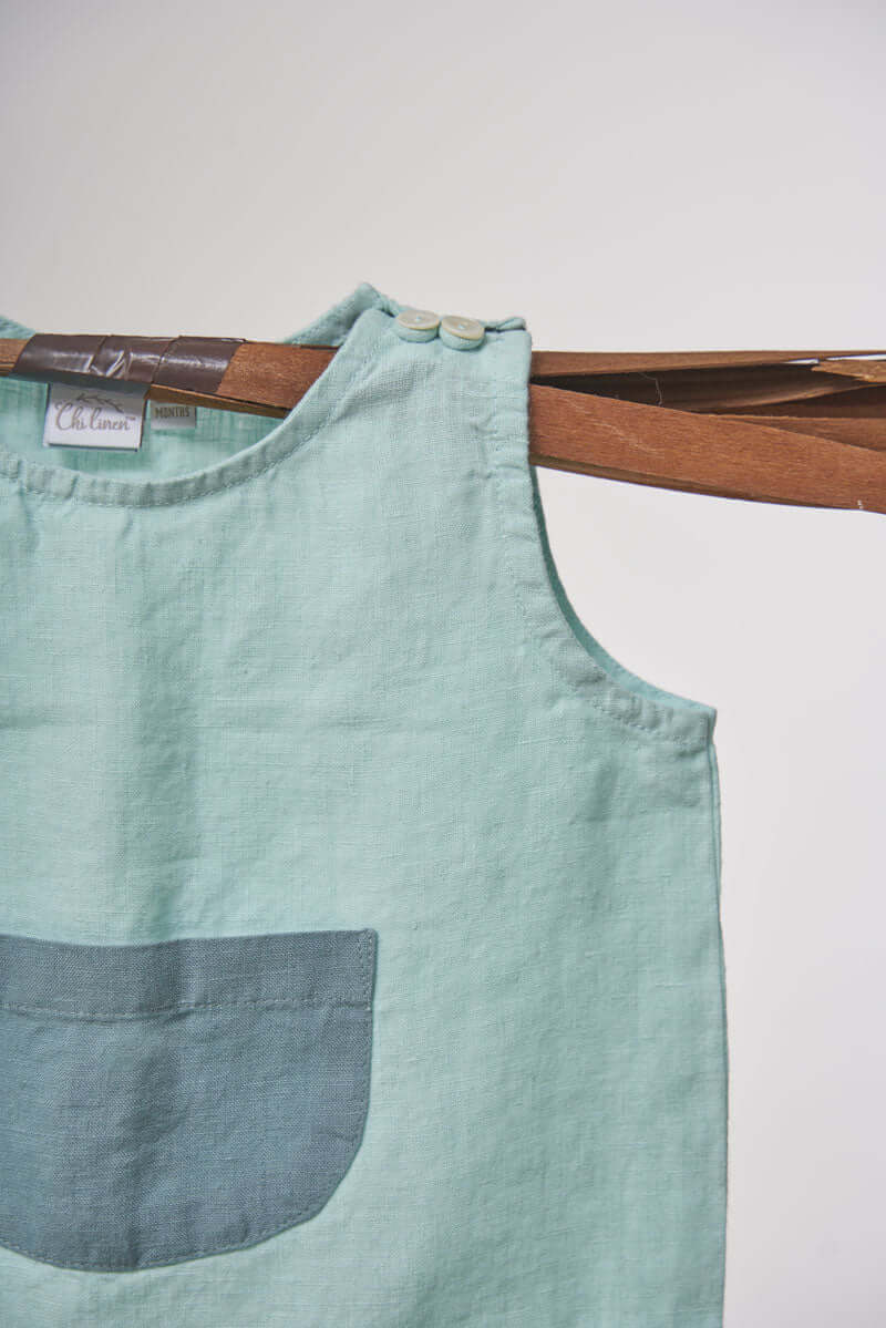Patch Pocket Top & Bottom Set - Chi Linen