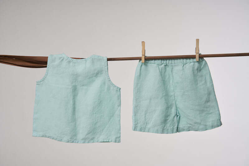 Patch Pocket Top & Bottom Set - Chi Linen