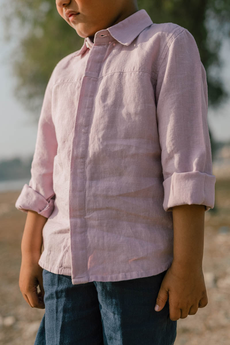 Horizontal Dart Shirt - Chi Linen