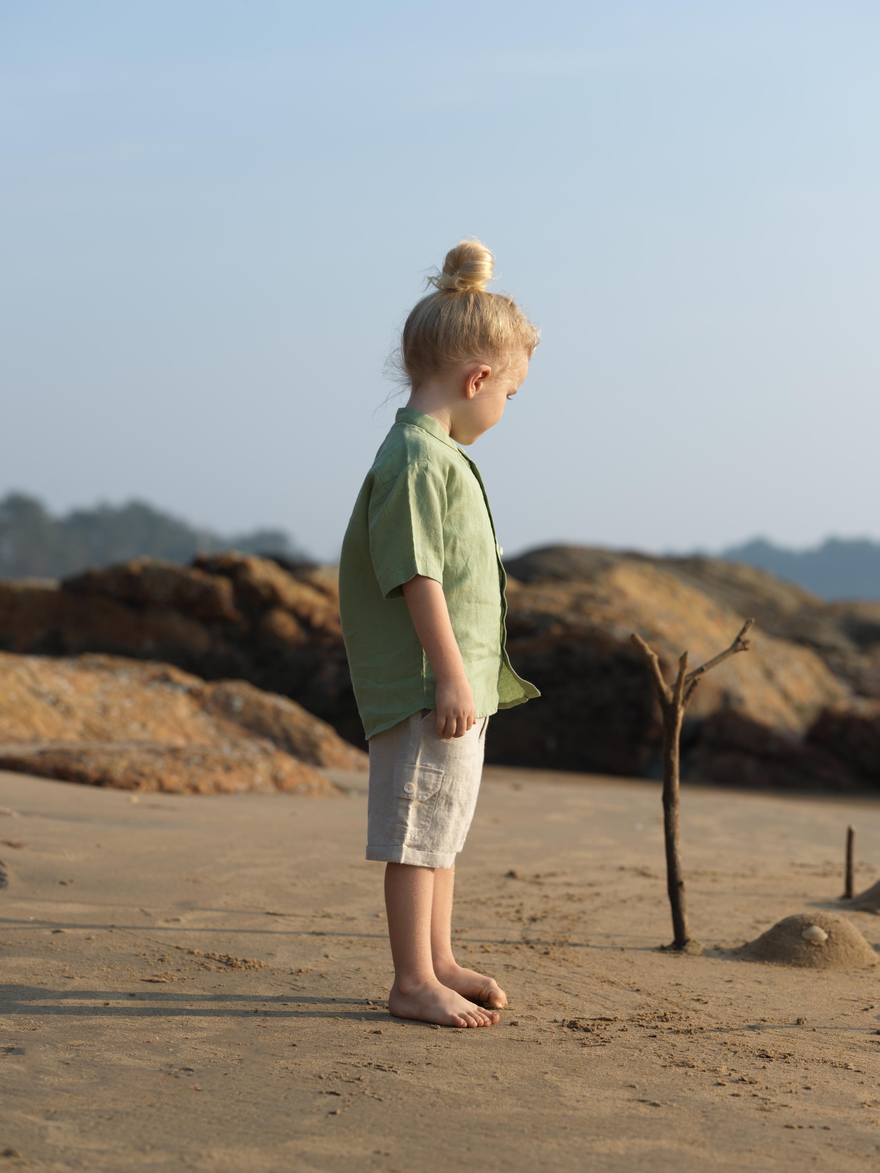 Boys Cargo Shorts Natural