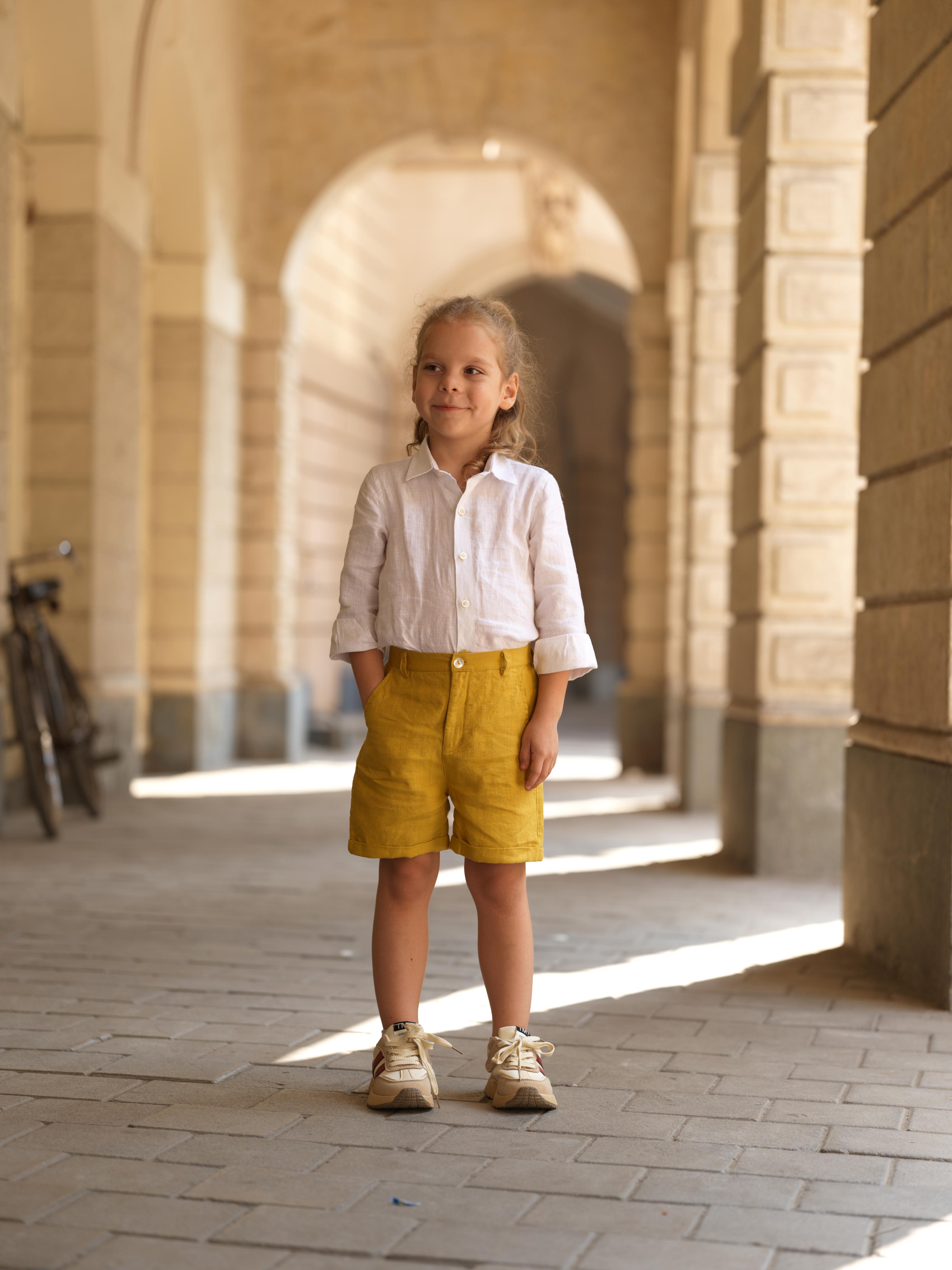 Boys Basic Shorts Mustard