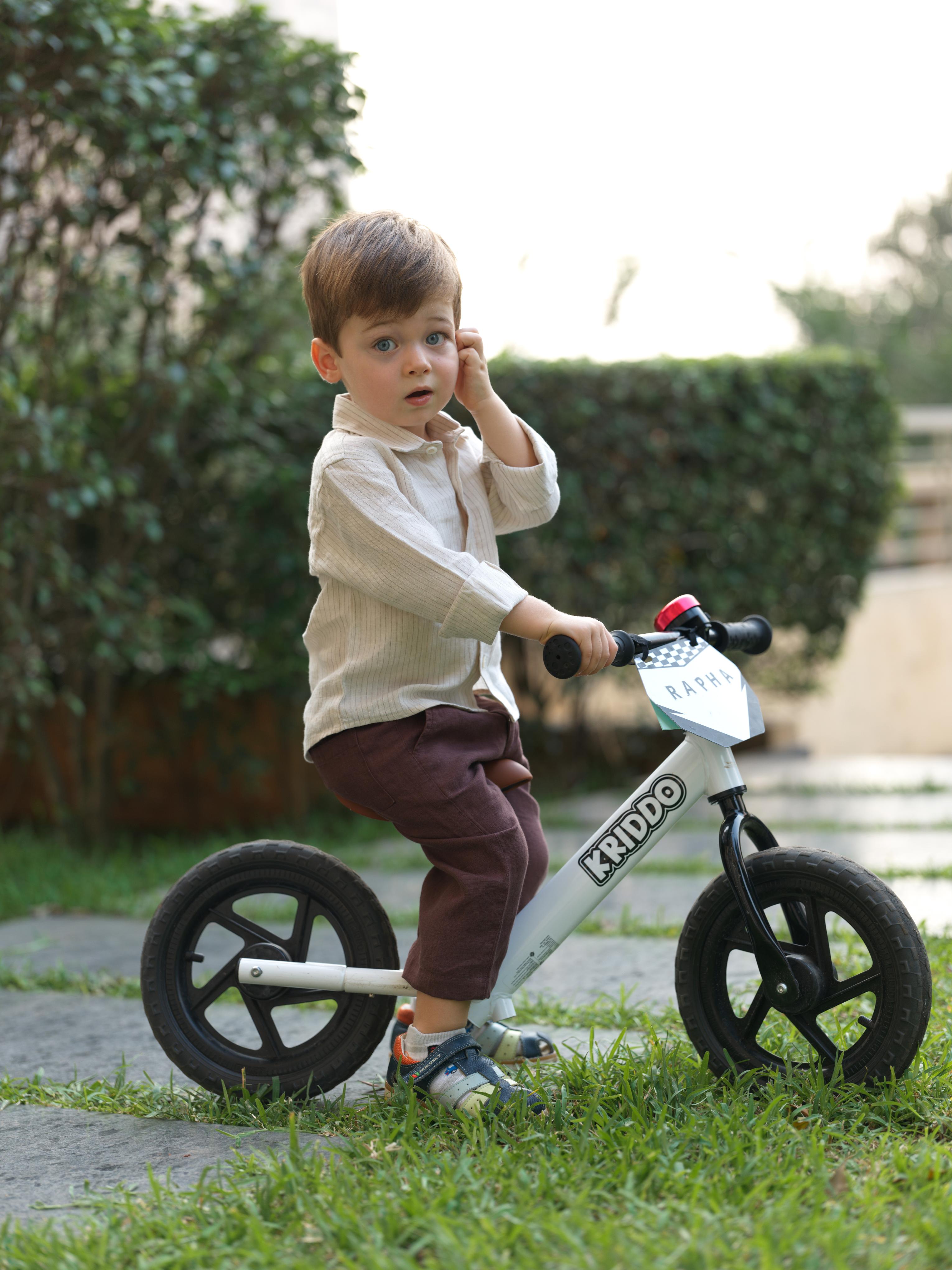 Boys Regular Collar Shirt Beige Lines