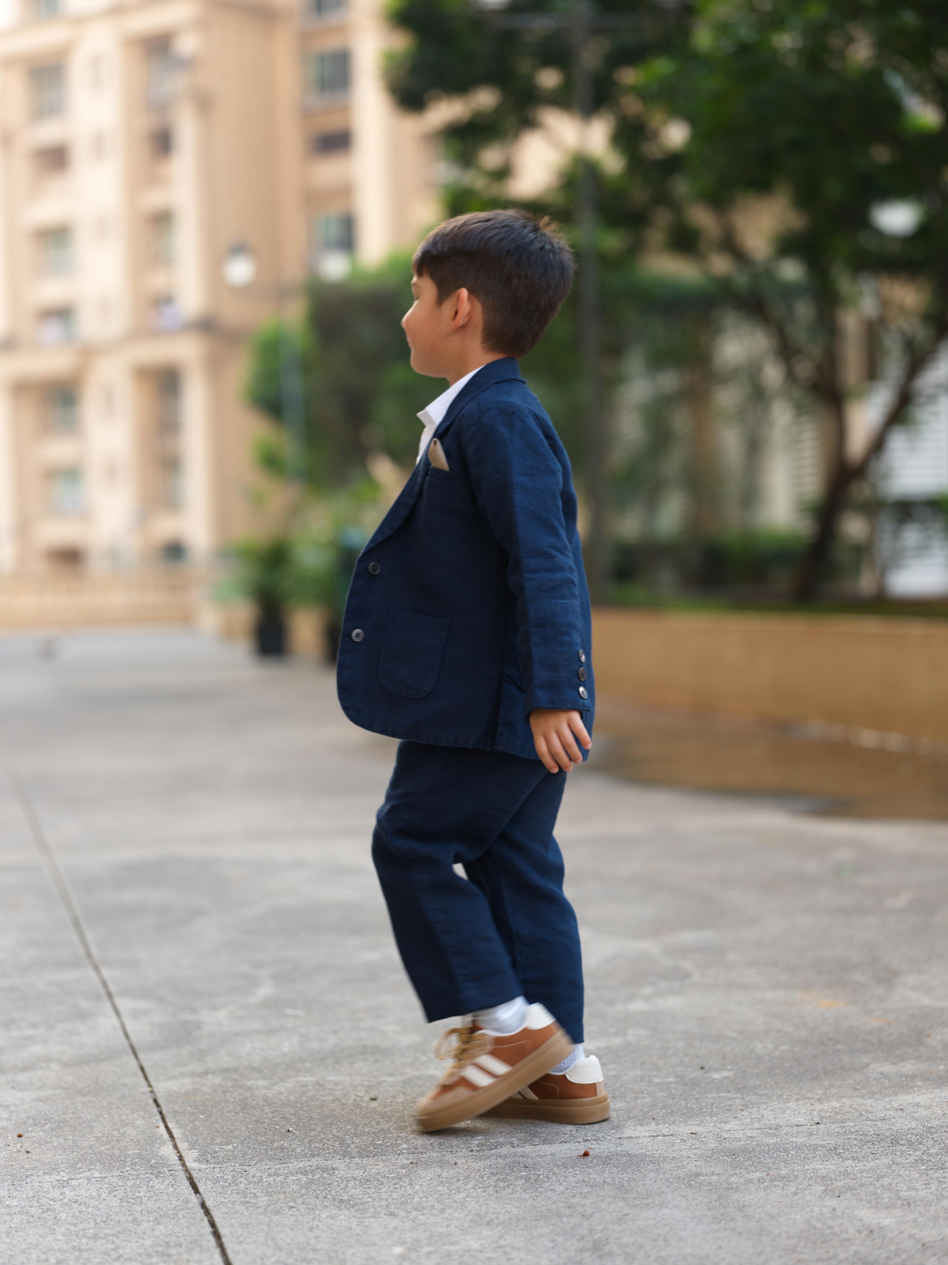 Boys 3-piece Blazer Set Navy Blue