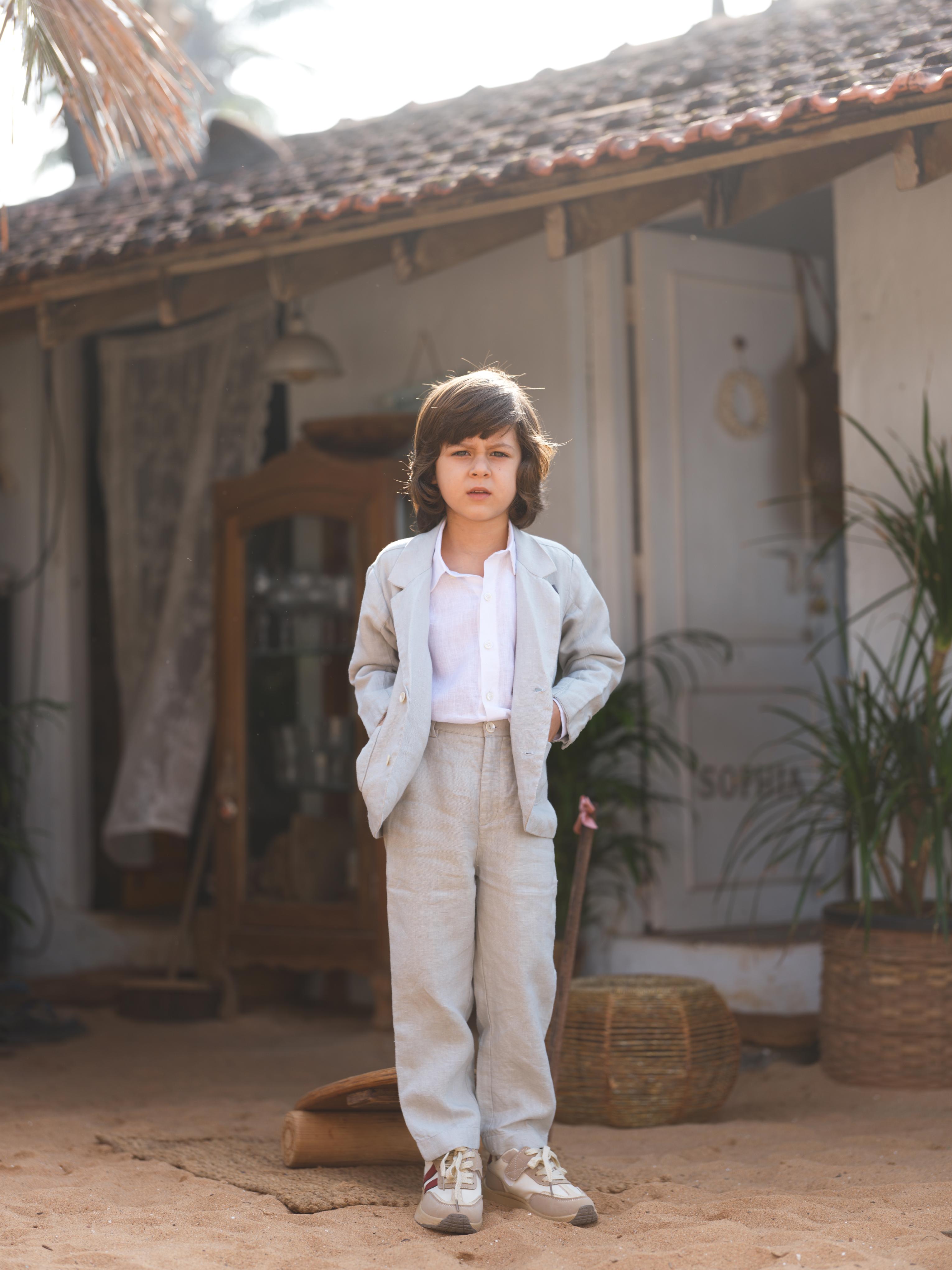 Boys 3-piece Blazer Set Cloud Grey