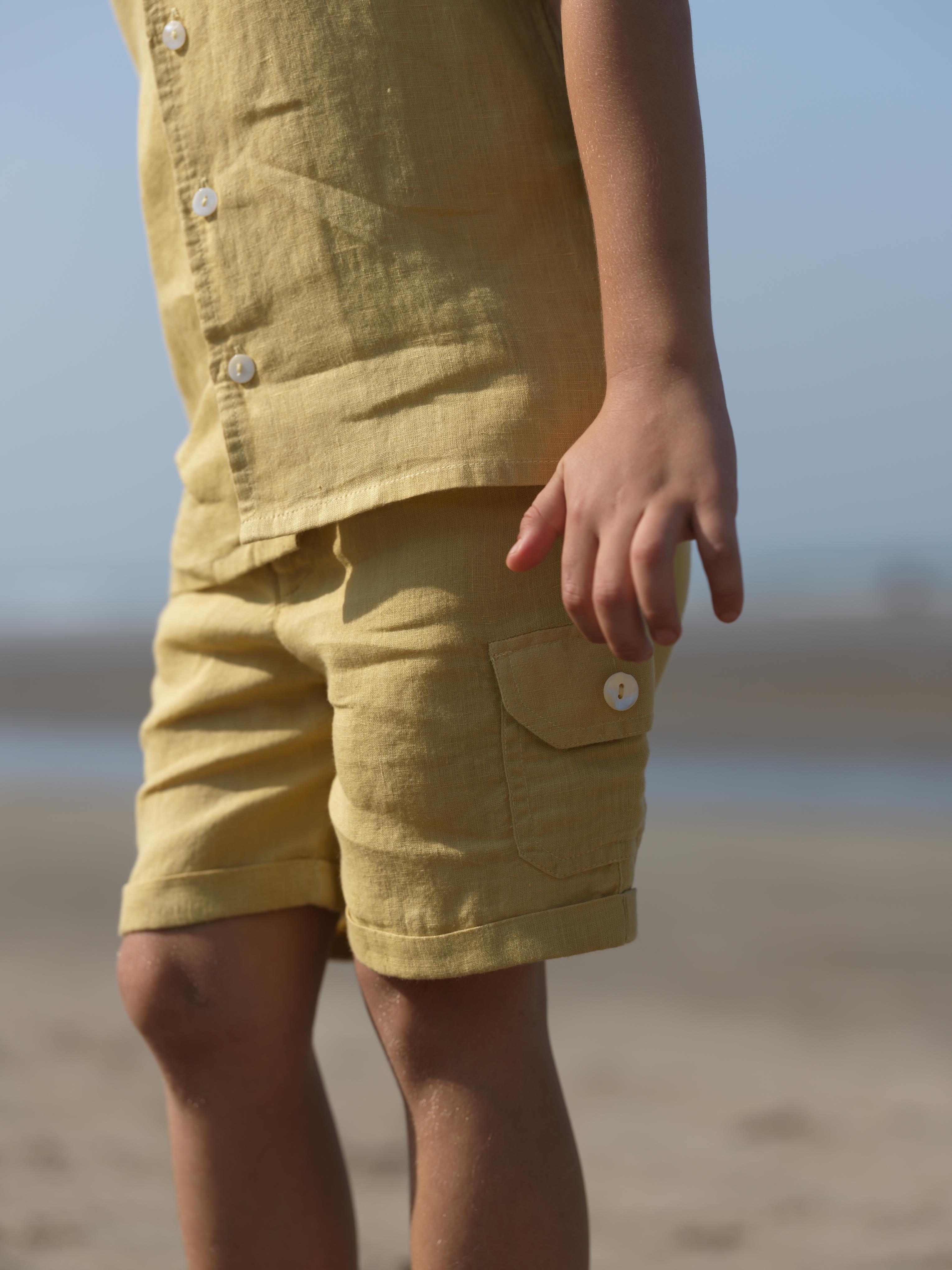 Boys Cargo Shorts Light Mustard
