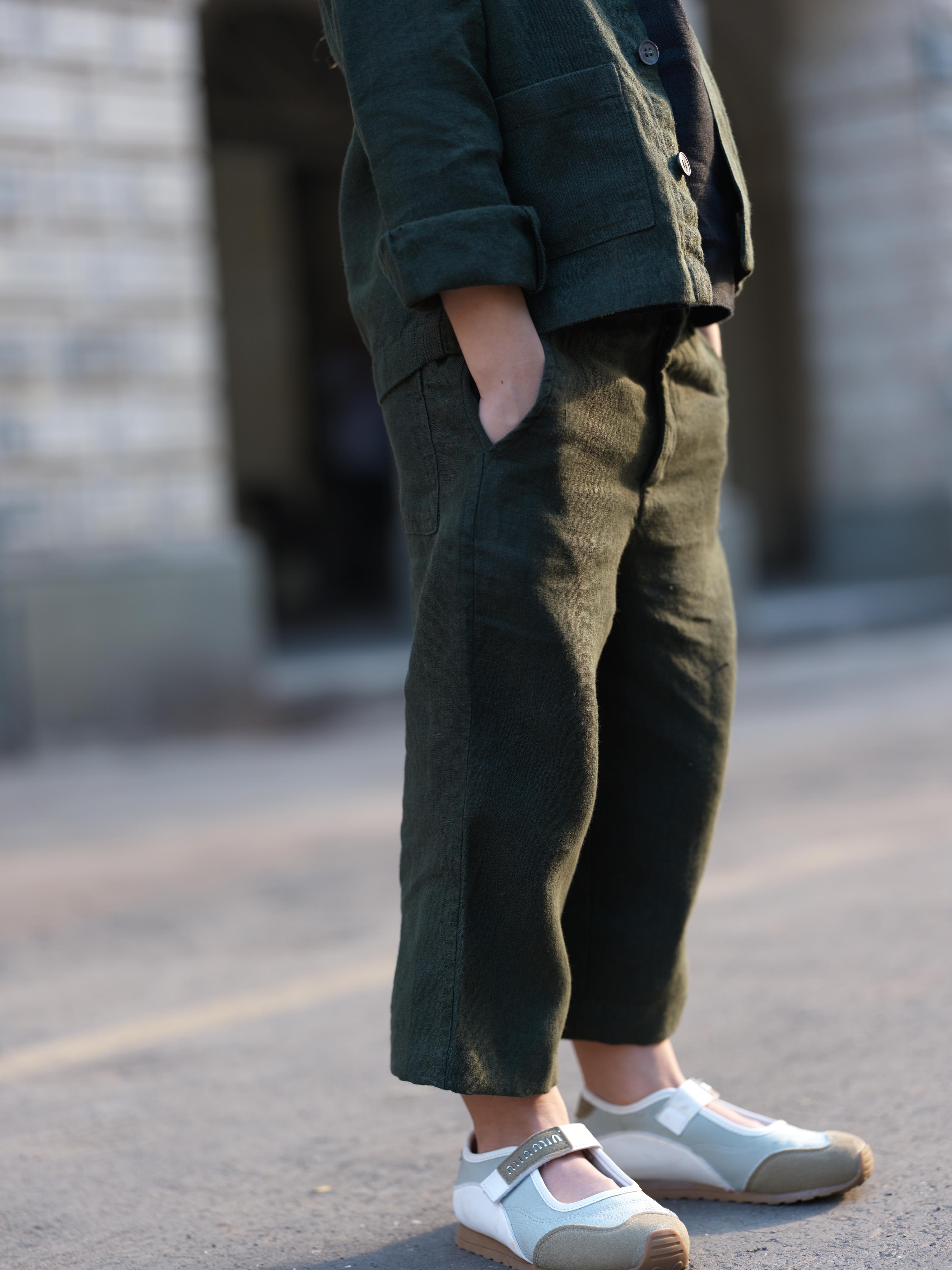 Boys Shacket Co-Ord Set Crocodile Green