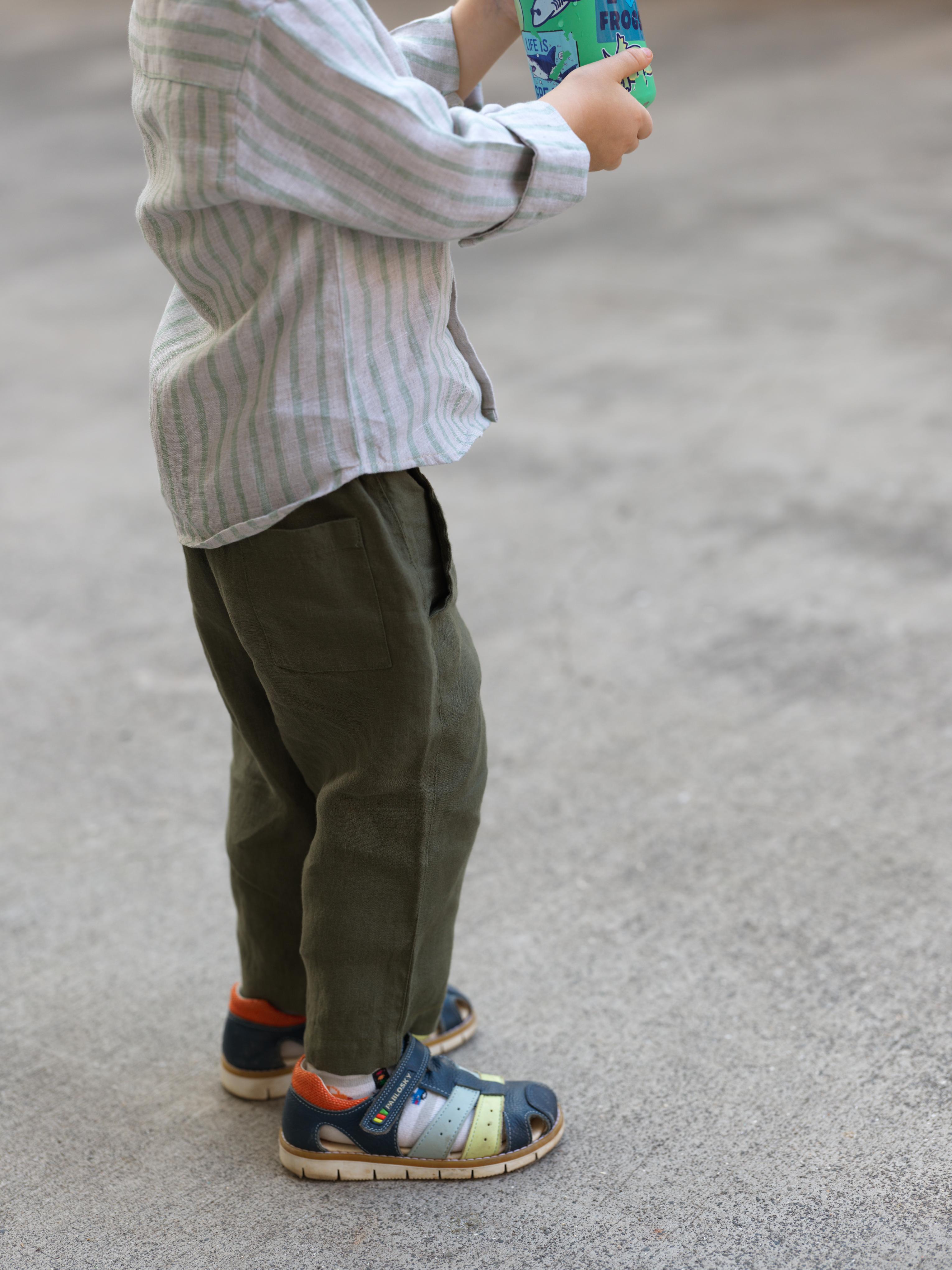 Boys Trousers Crocodile Green