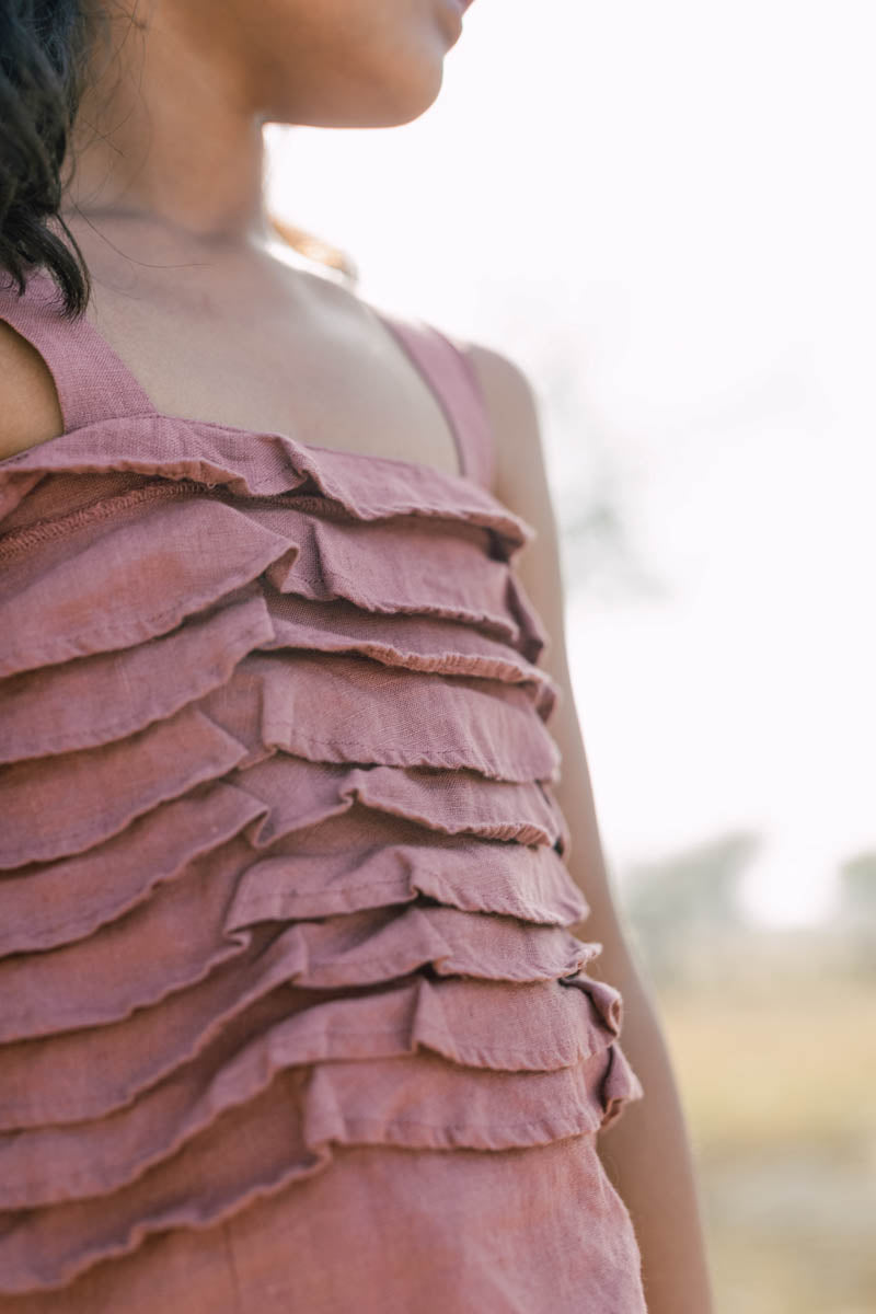 Frill Yoke Frock - Chi Linen
