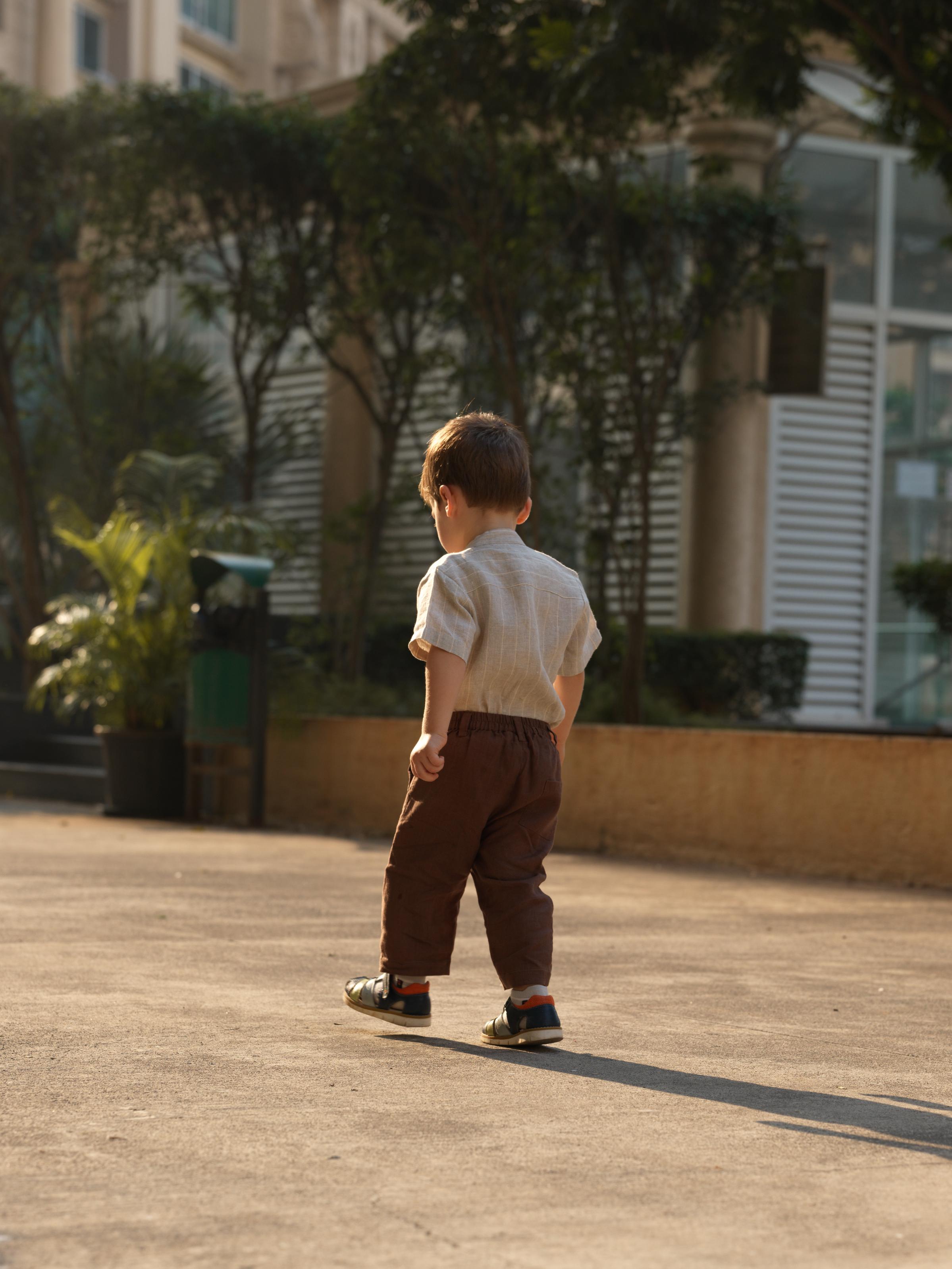 Boys Mandarin Collar Shirt Cloud Grey