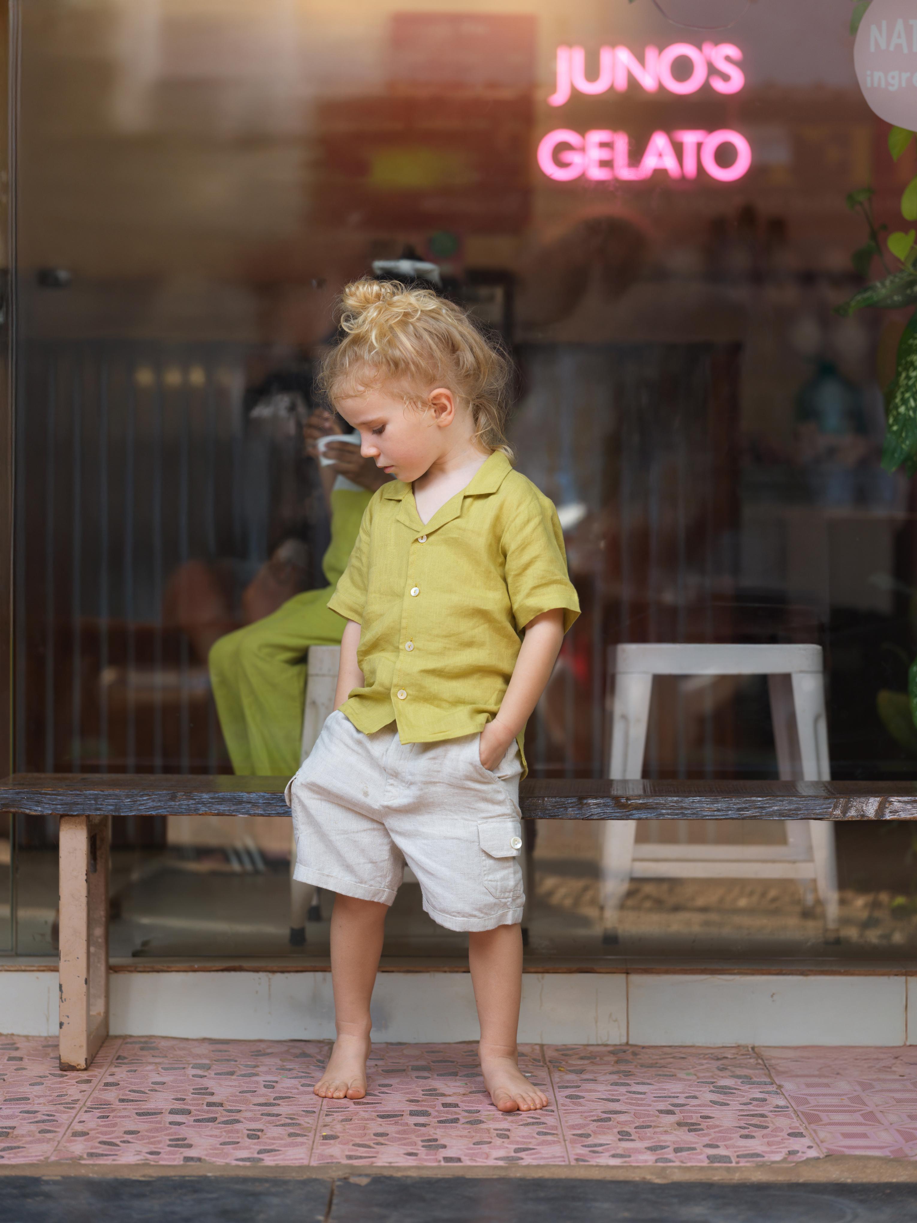 Boys Cargo Shorts Cookie & Cream