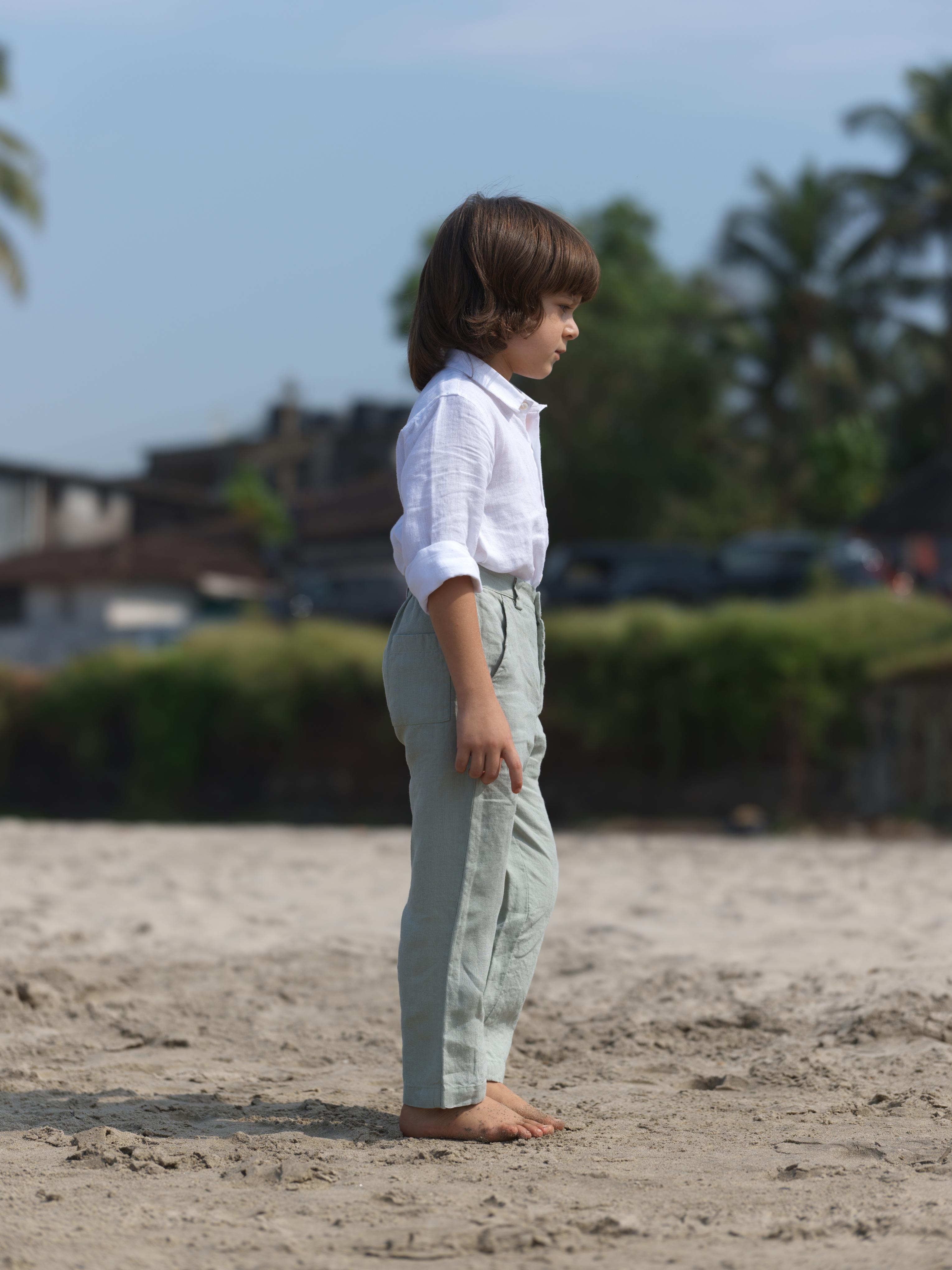 Boys Trousers Mint Green