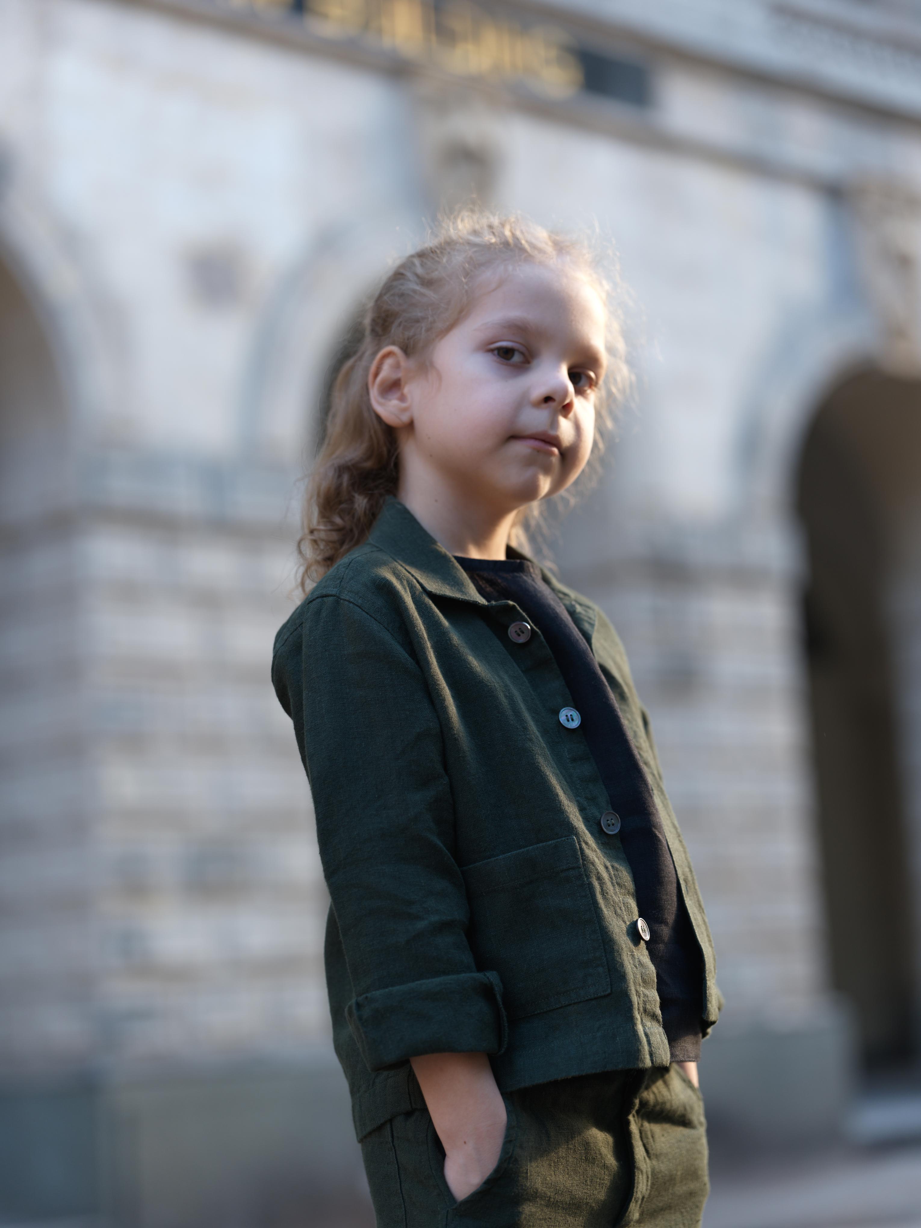 Boys Shacket Co-Ord Set Crocodile Green