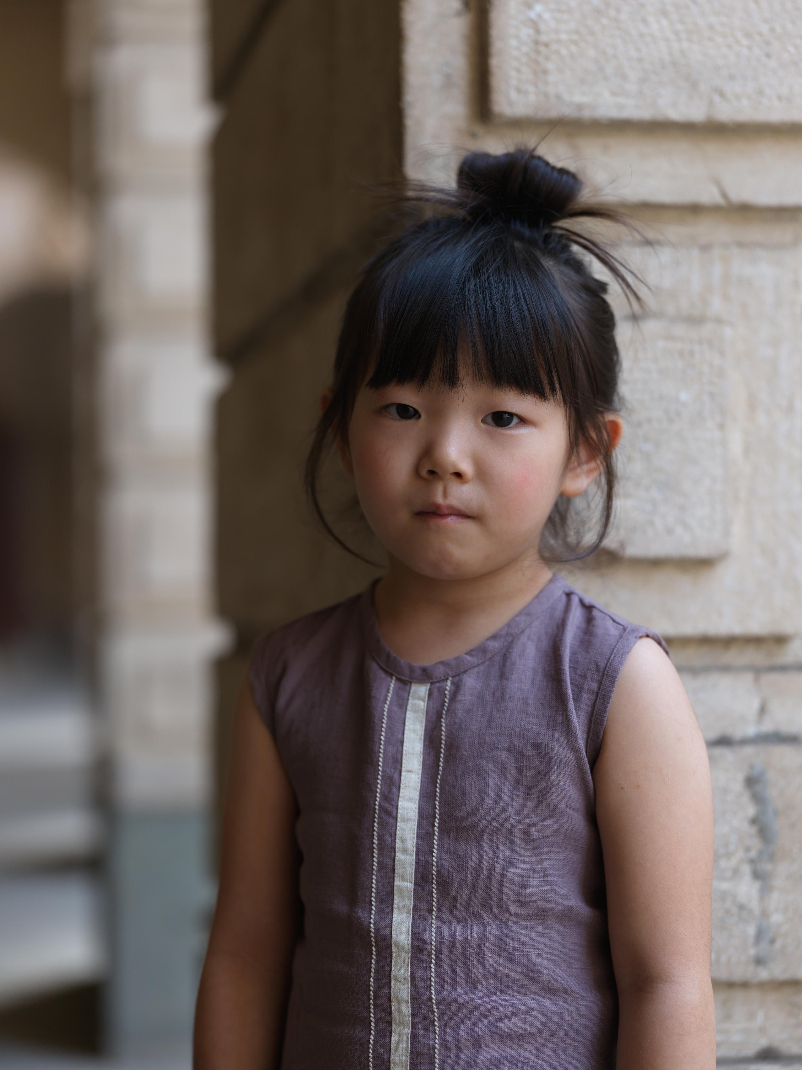 Girls Sleeveless Ribbon Dress Twilight