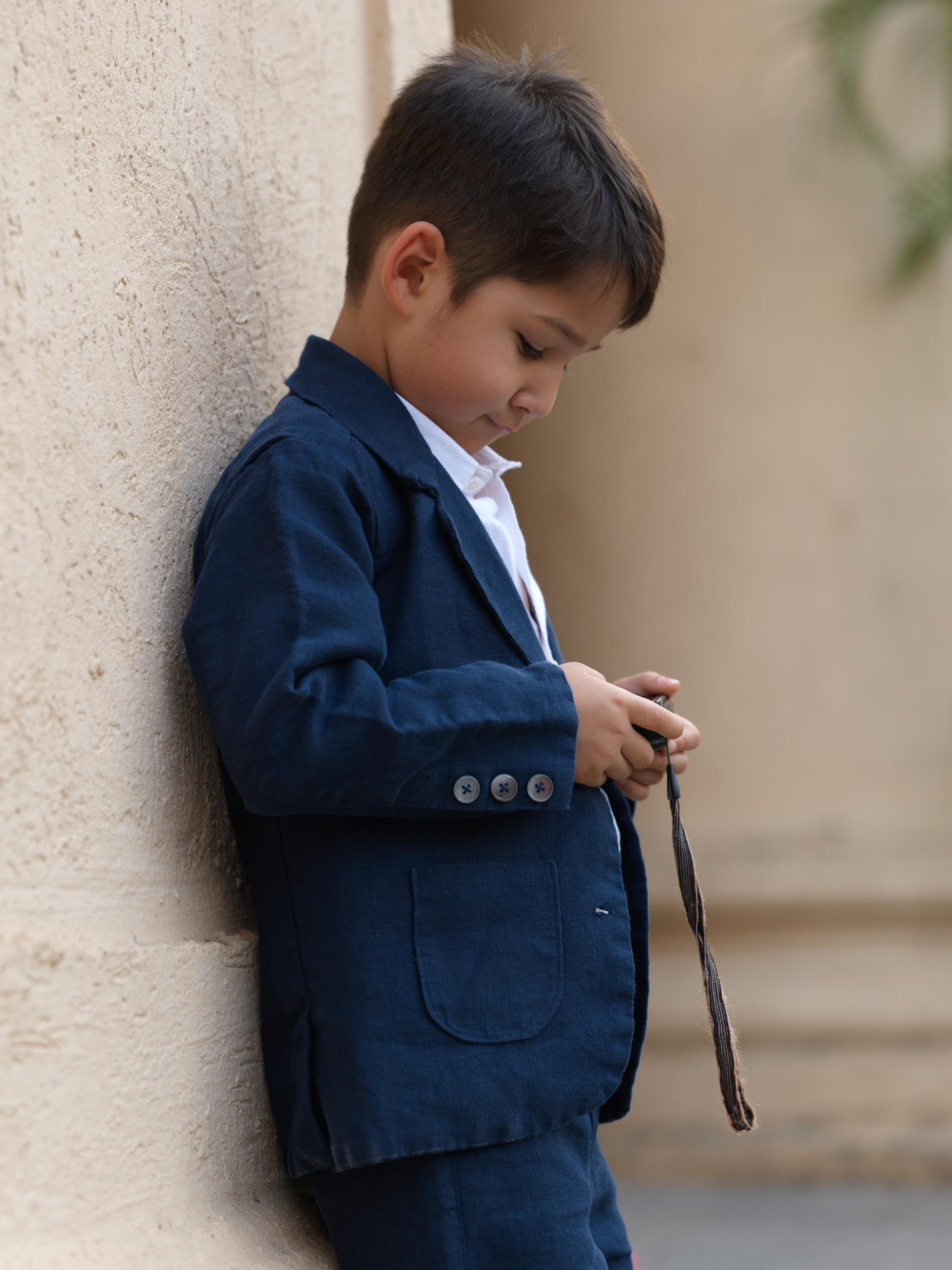 Boys 3-piece Blazer Set Navy Blue