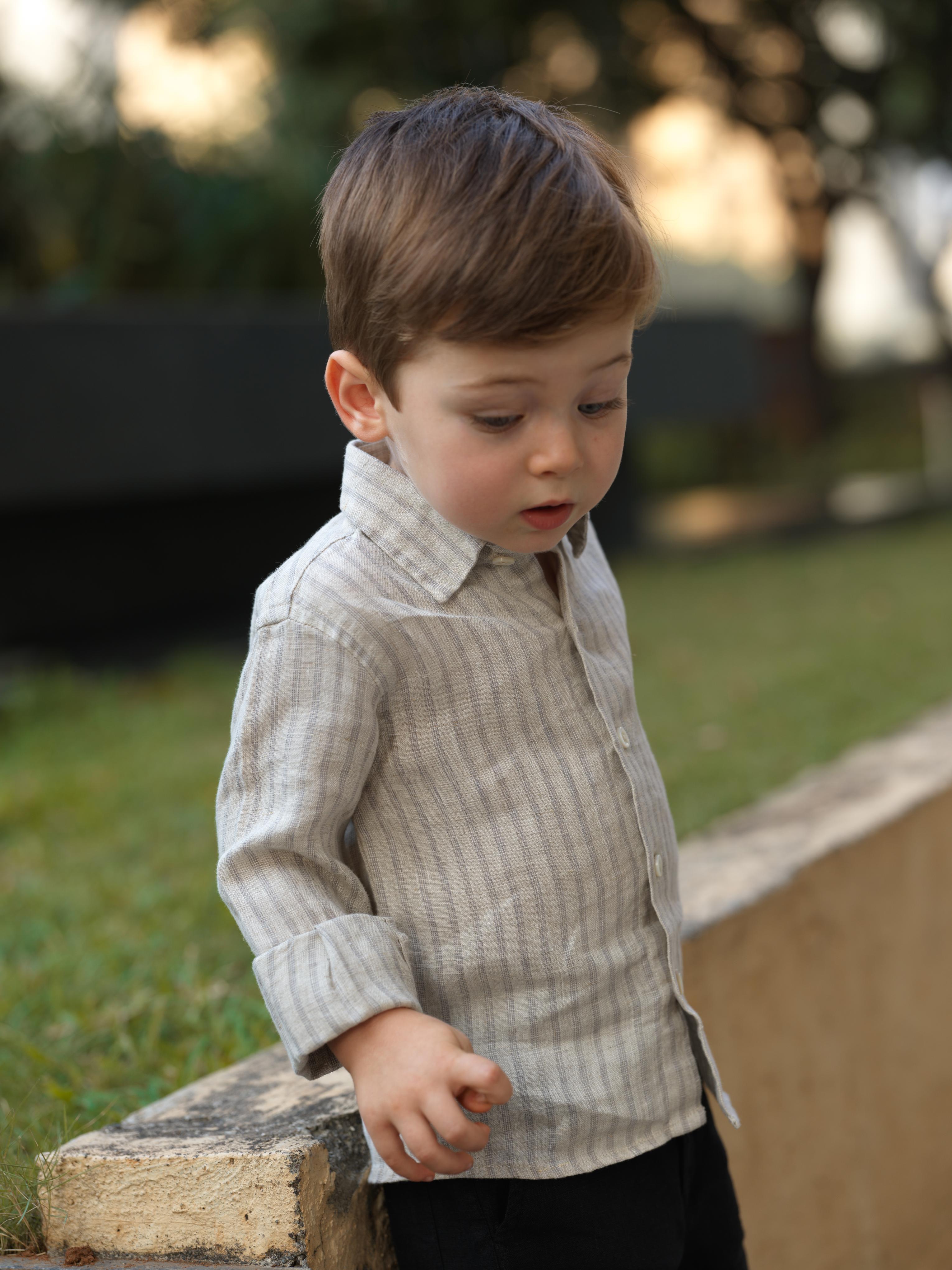 Boys Regular Collar Shirt Cloud Grey