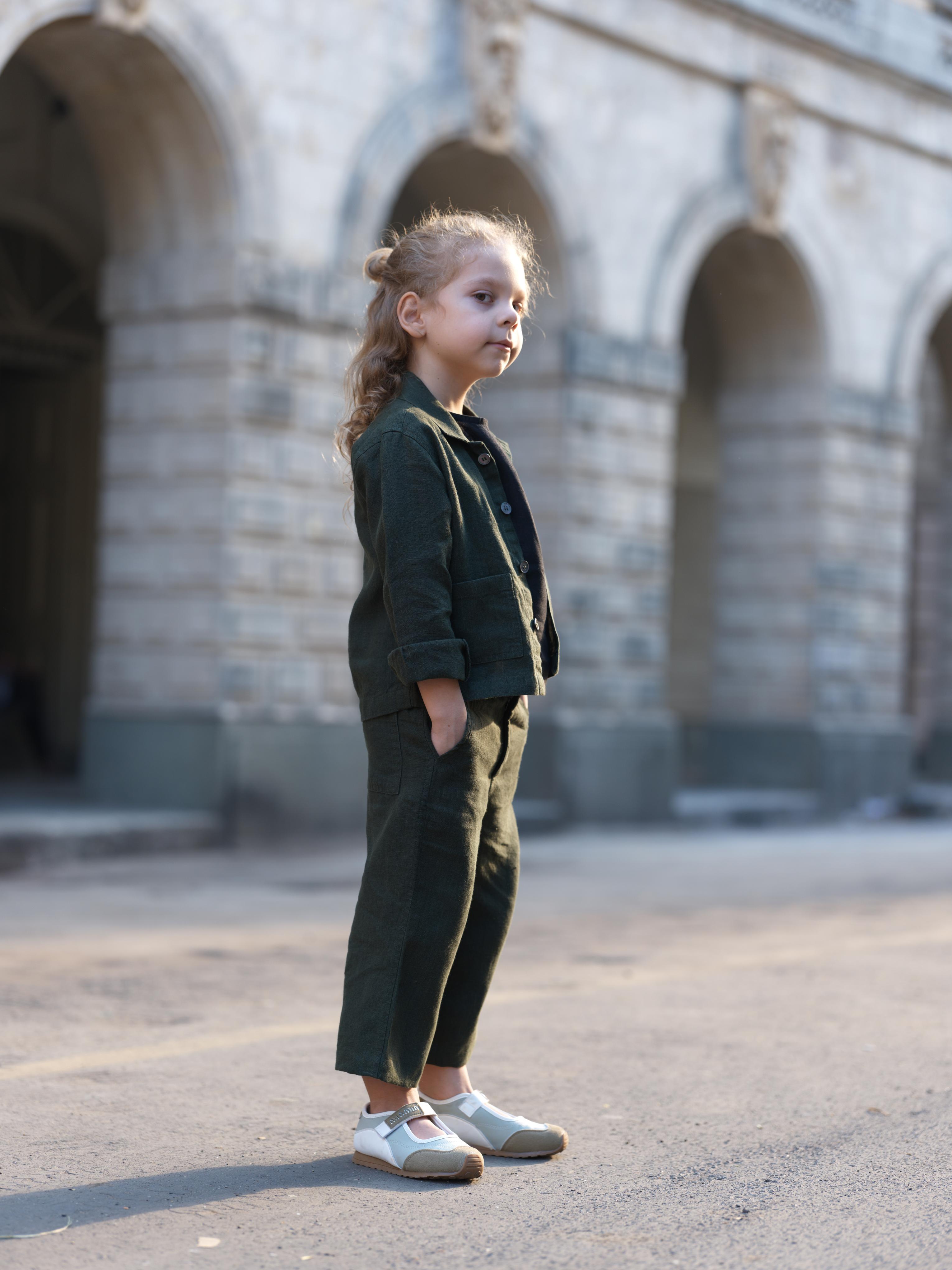 Boys Shacket Co-Ord Set Crocodile Green