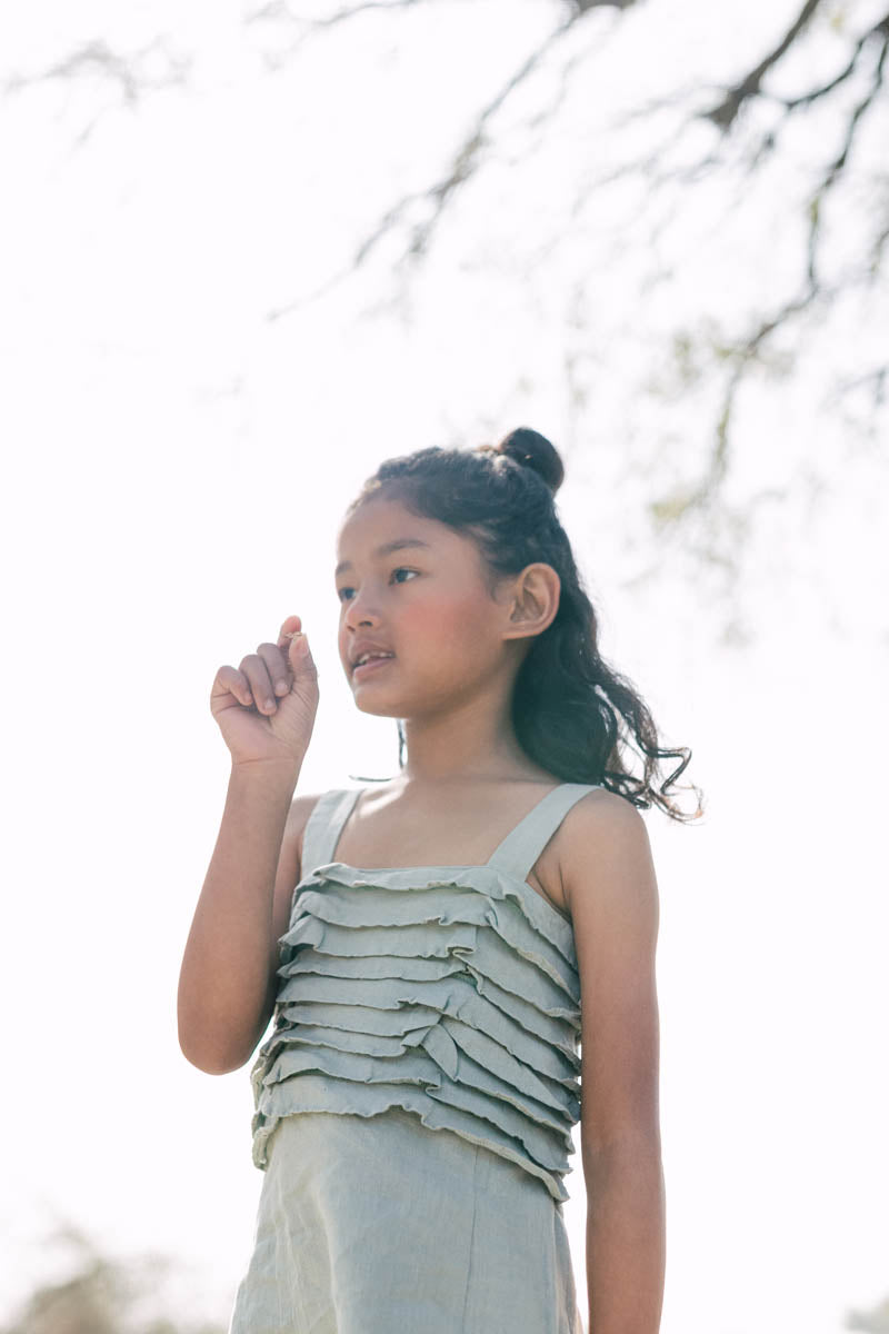 Frill Yoke Frock - Chi Linen