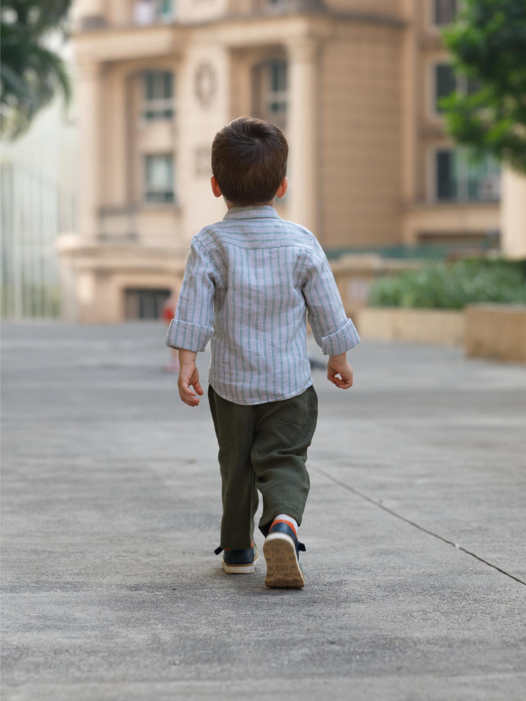 Boys Trousers Crocodile Green