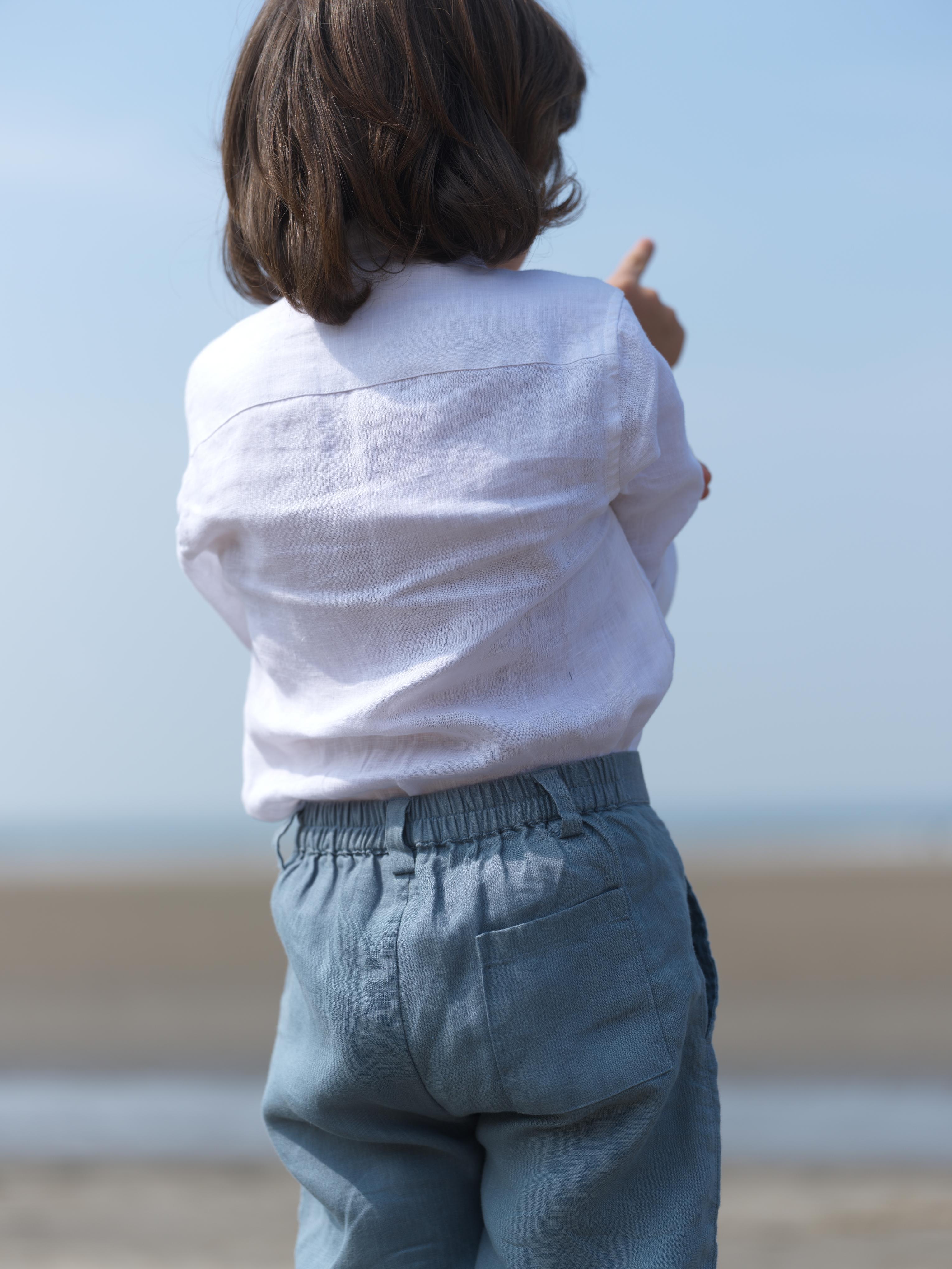 Boys Regular Collar Shirt White