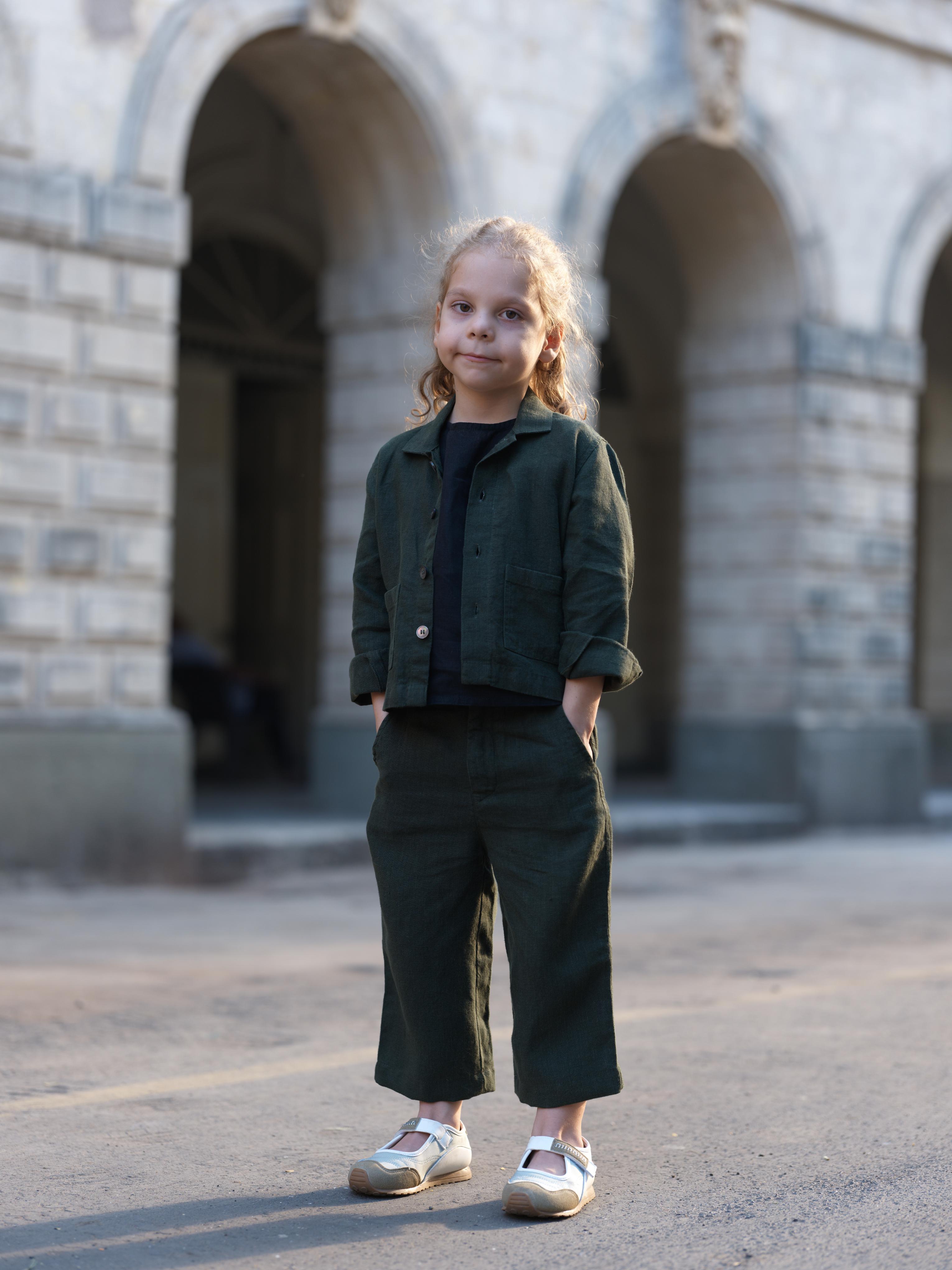 Boys Shacket Co-Ord Set Crocodile Green