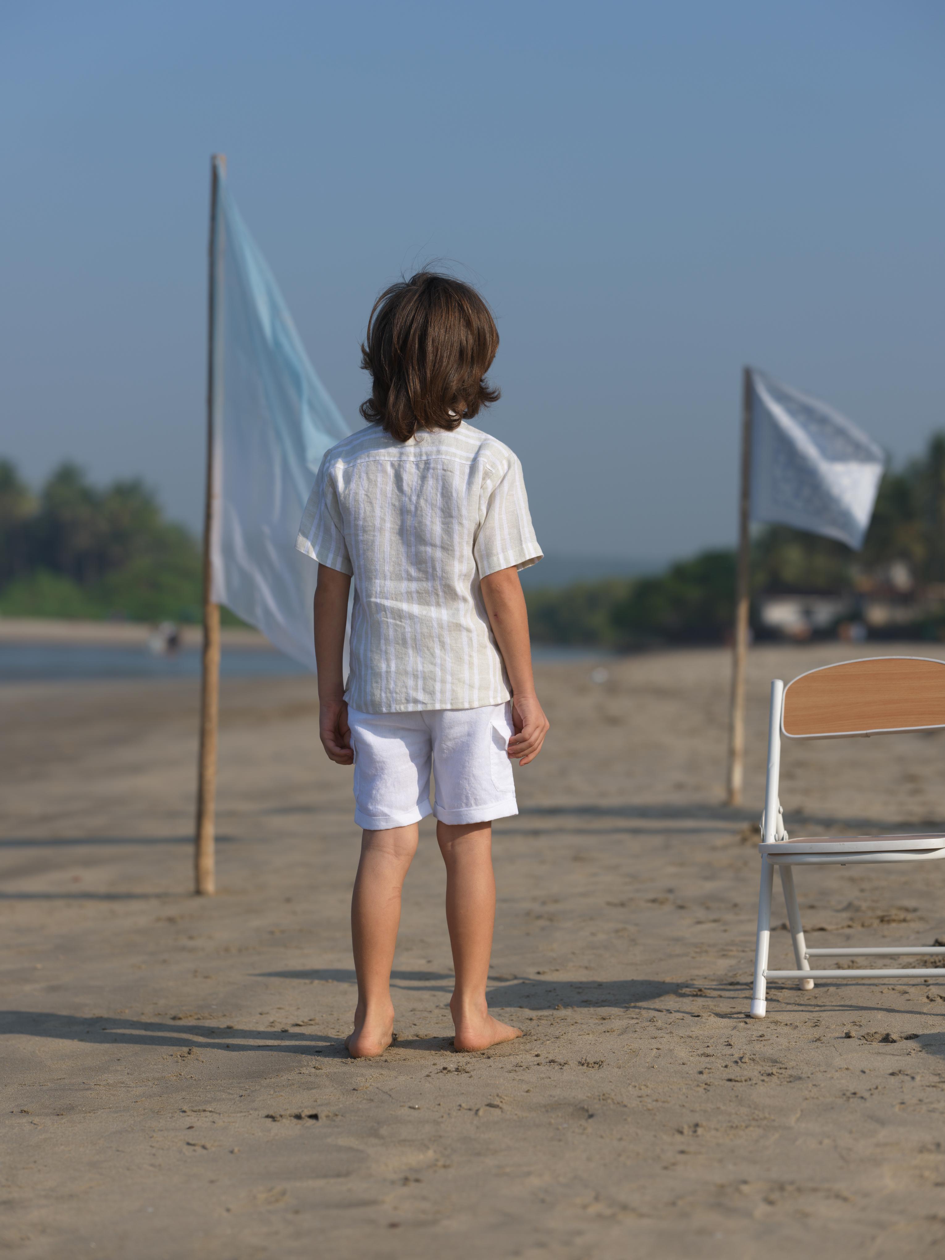 Boys Cargo Shorts White