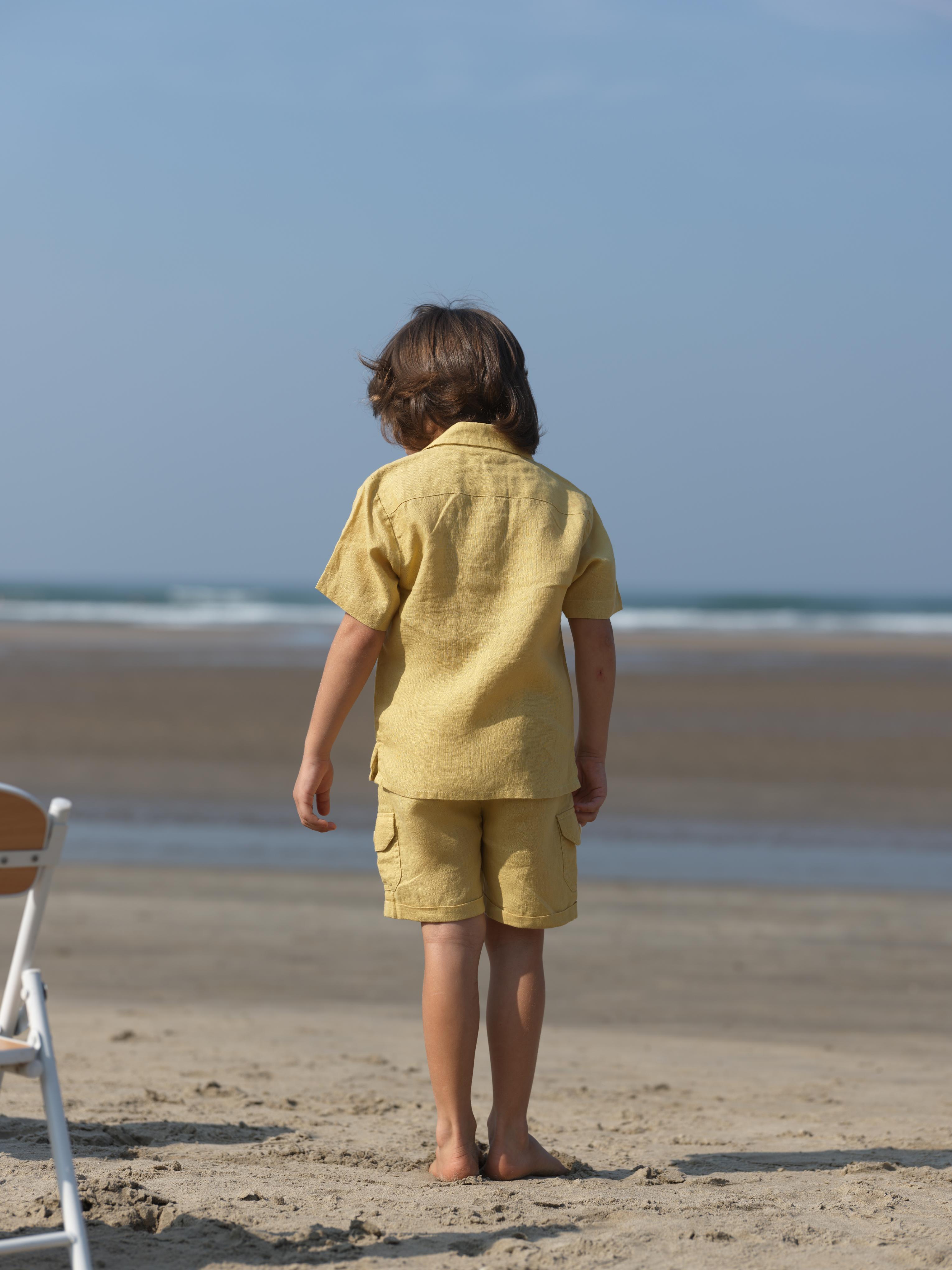 Boys Cargo Shorts Light Mustard