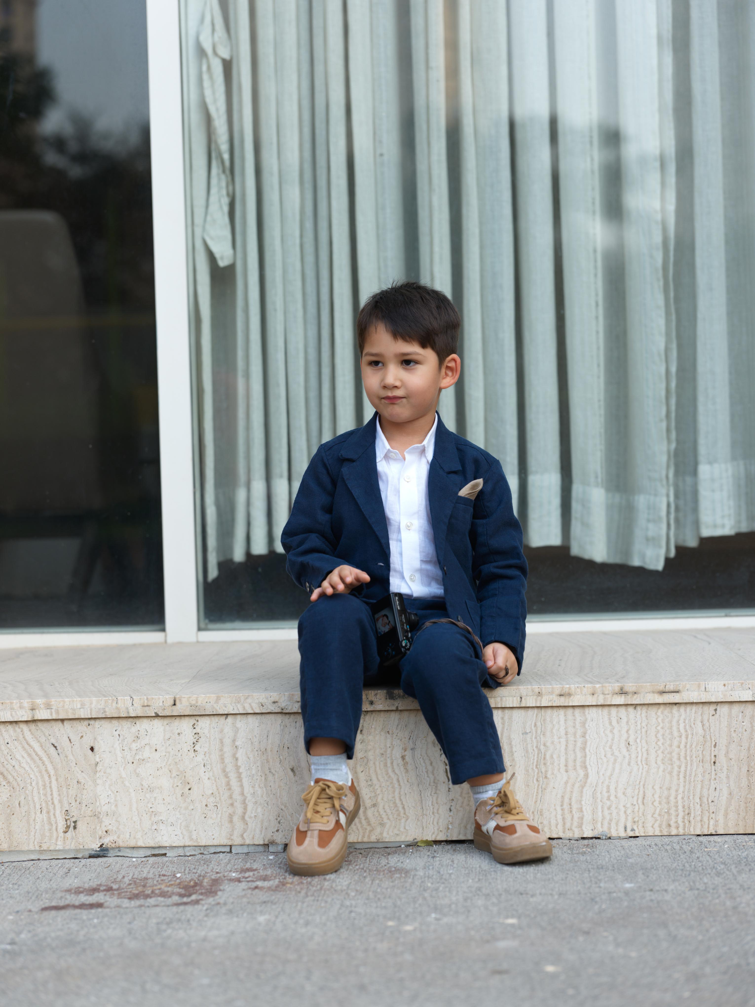 Boys 3-piece Blazer Set Navy Blue