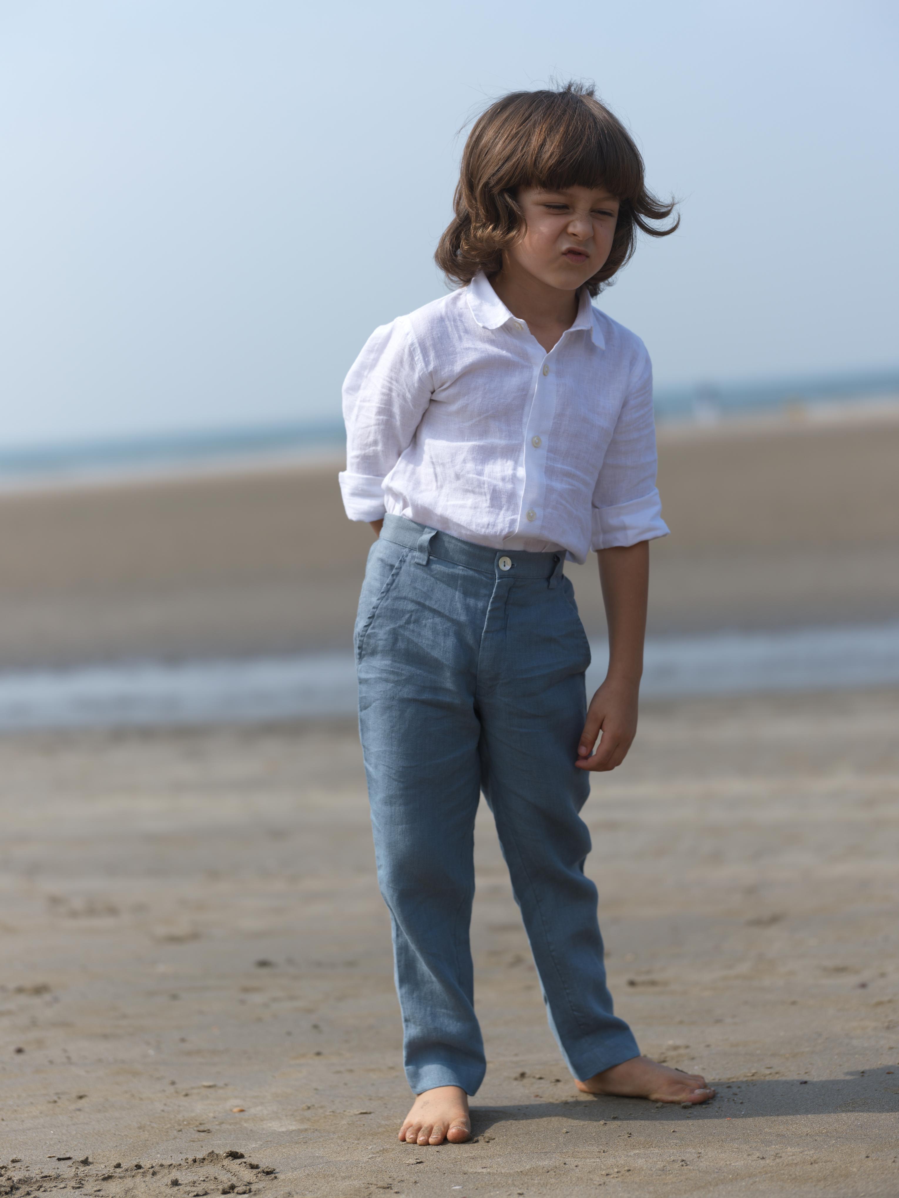Boys Regular Collar Shirt White