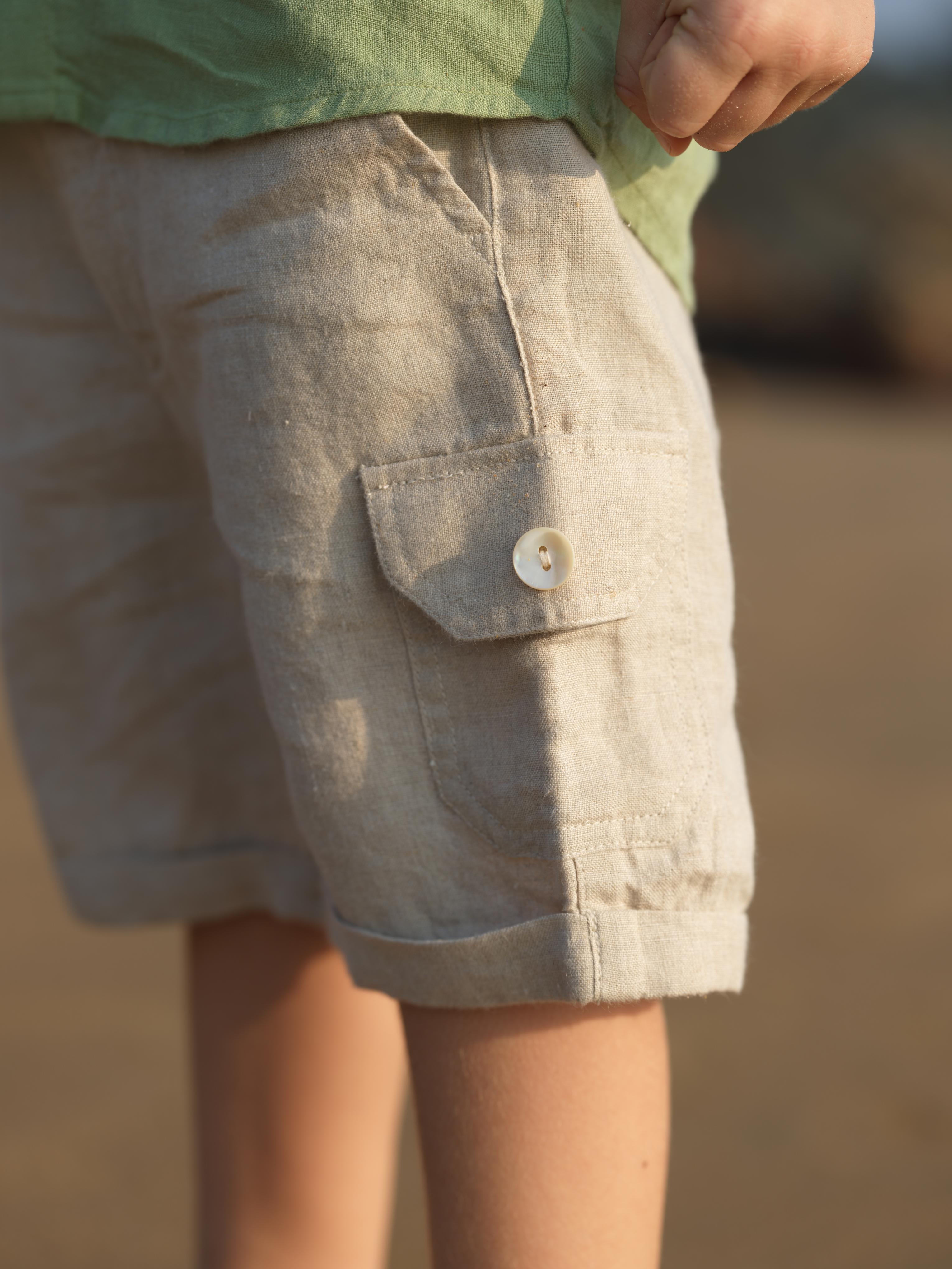 Boys Cargo Shorts Natural