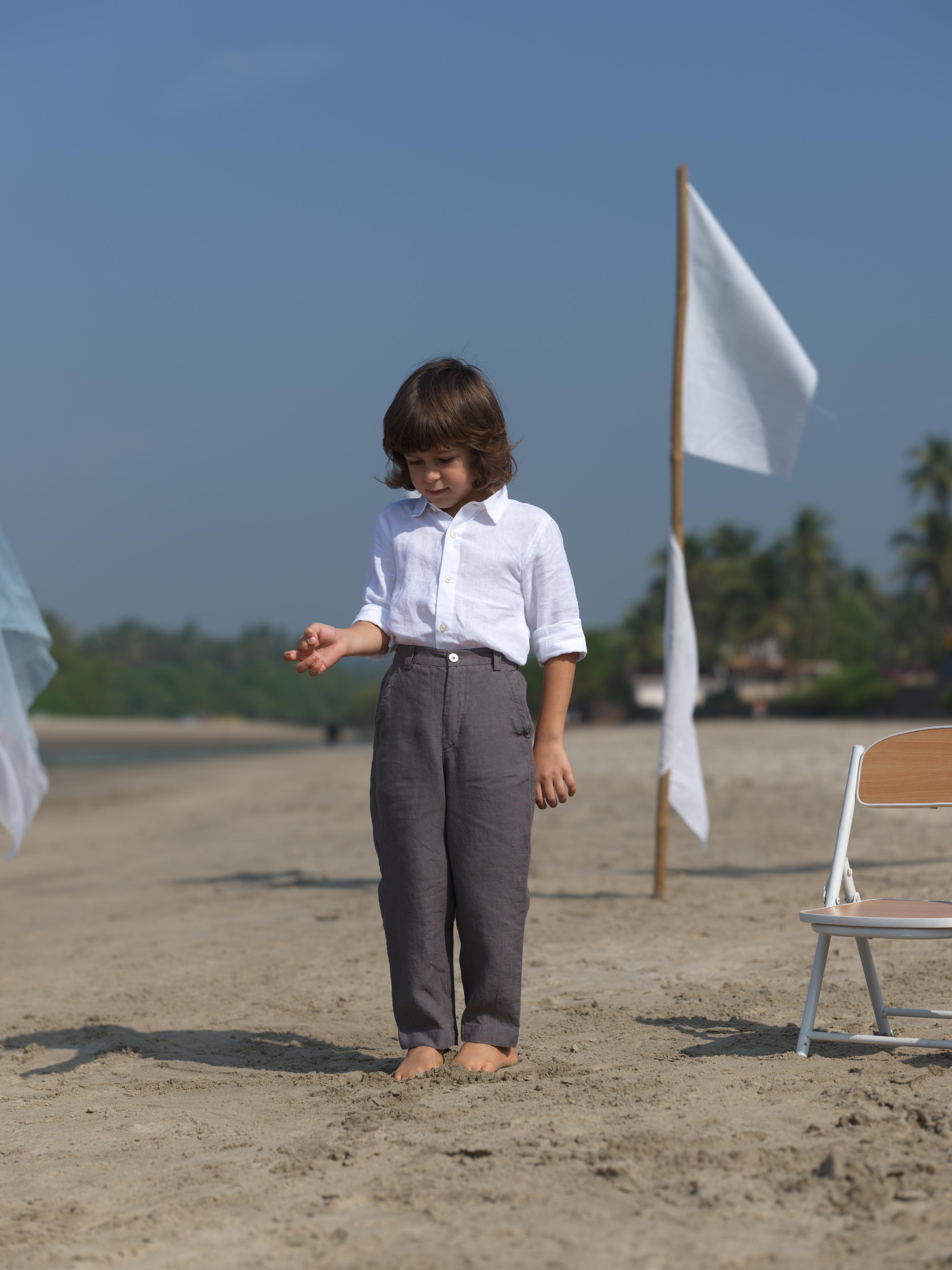 Boys Trousers Stone Grey