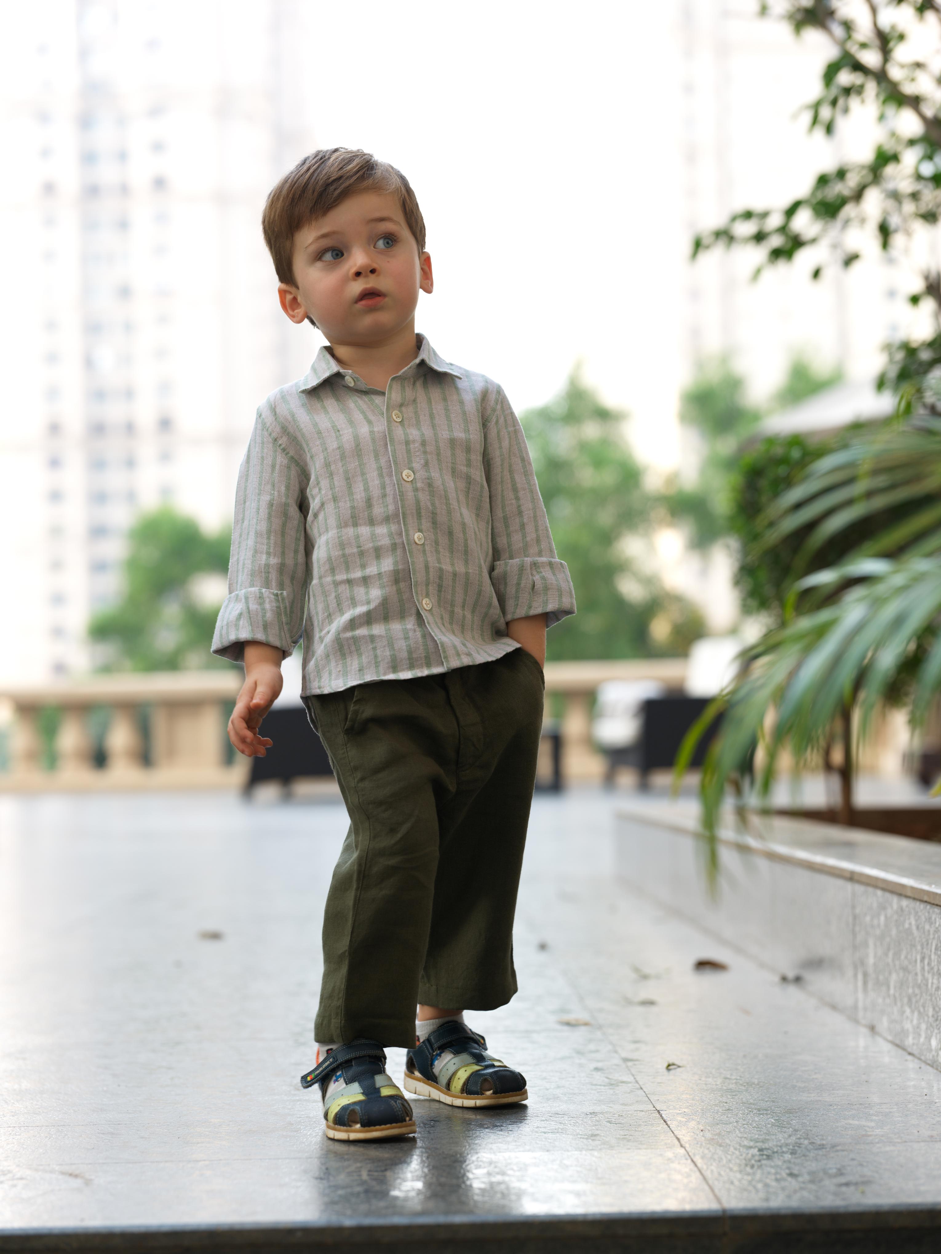 Boys Trousers Crocodile Green