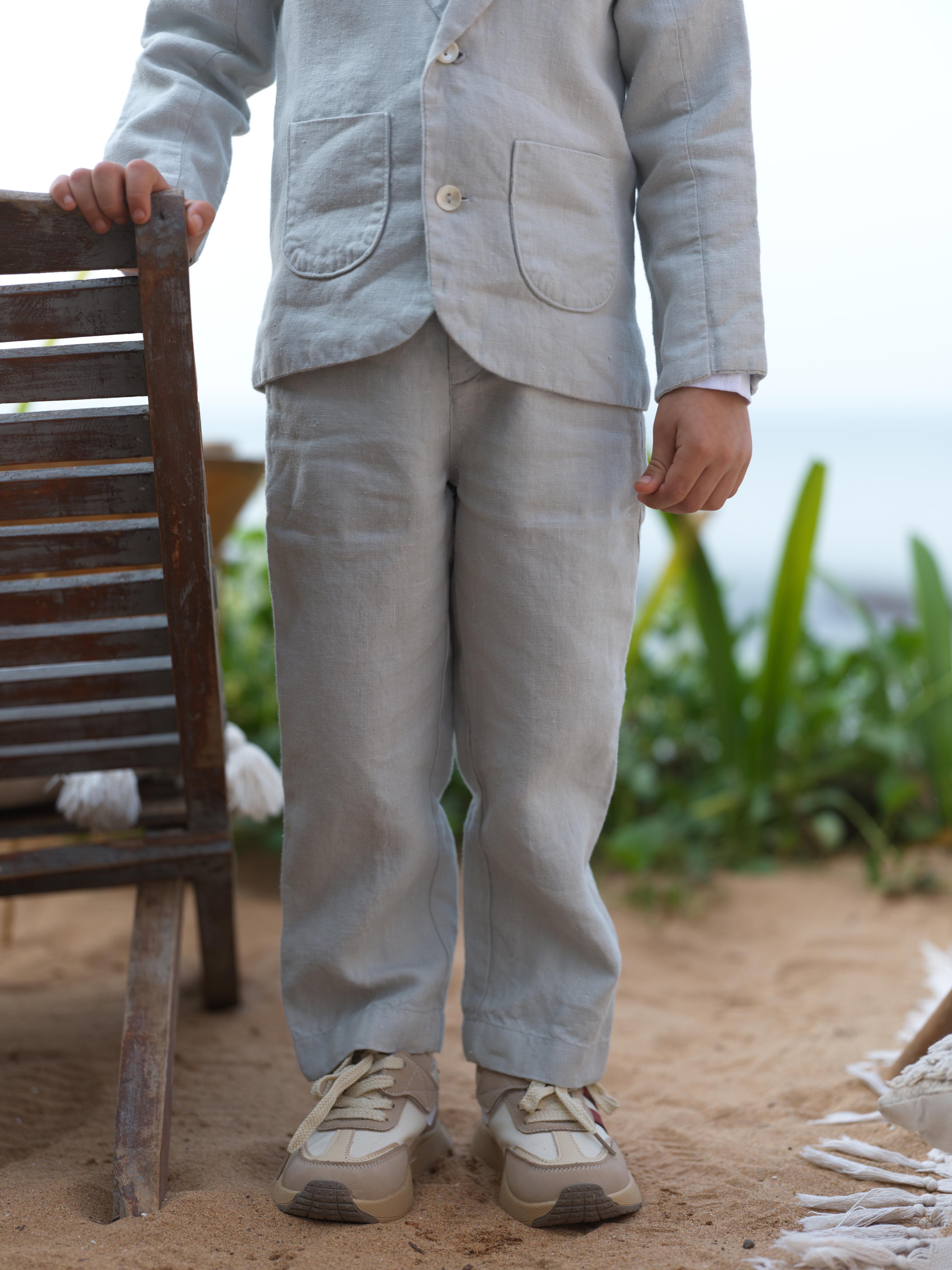 Boys 3-piece Blazer Set Cloud Grey